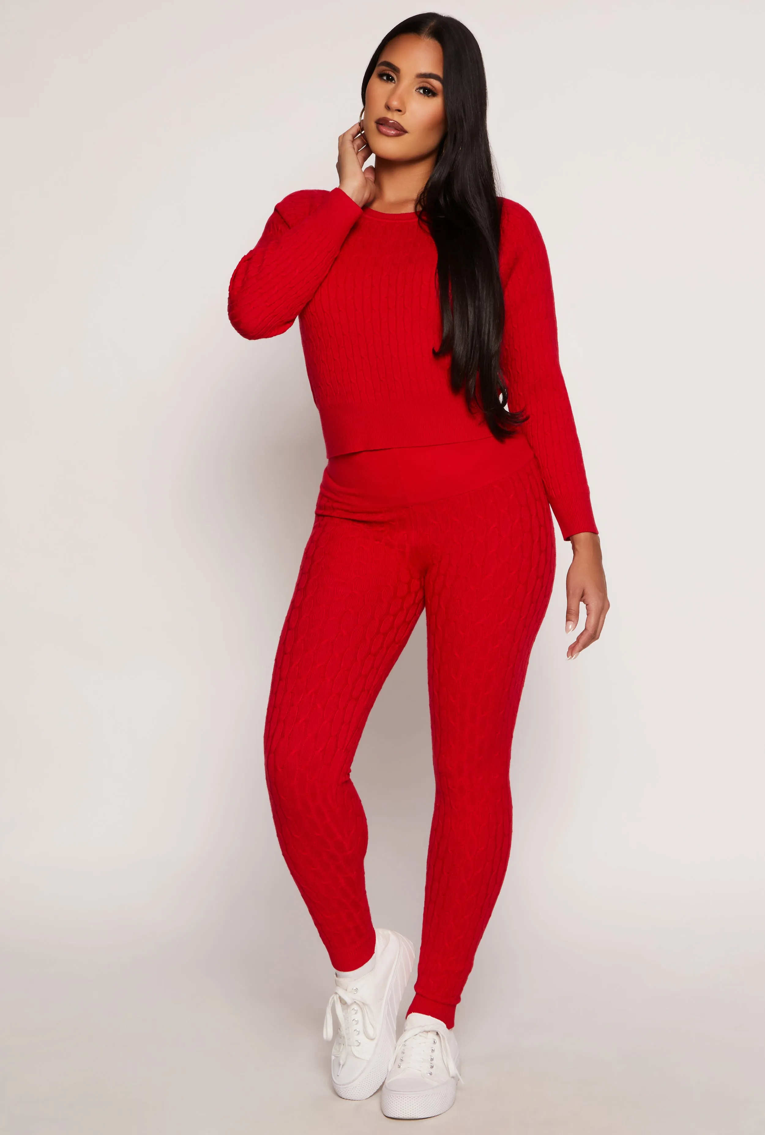 Daisy Cable Knit Cropped Sweater sold by Rainbow product image thumbnail 2