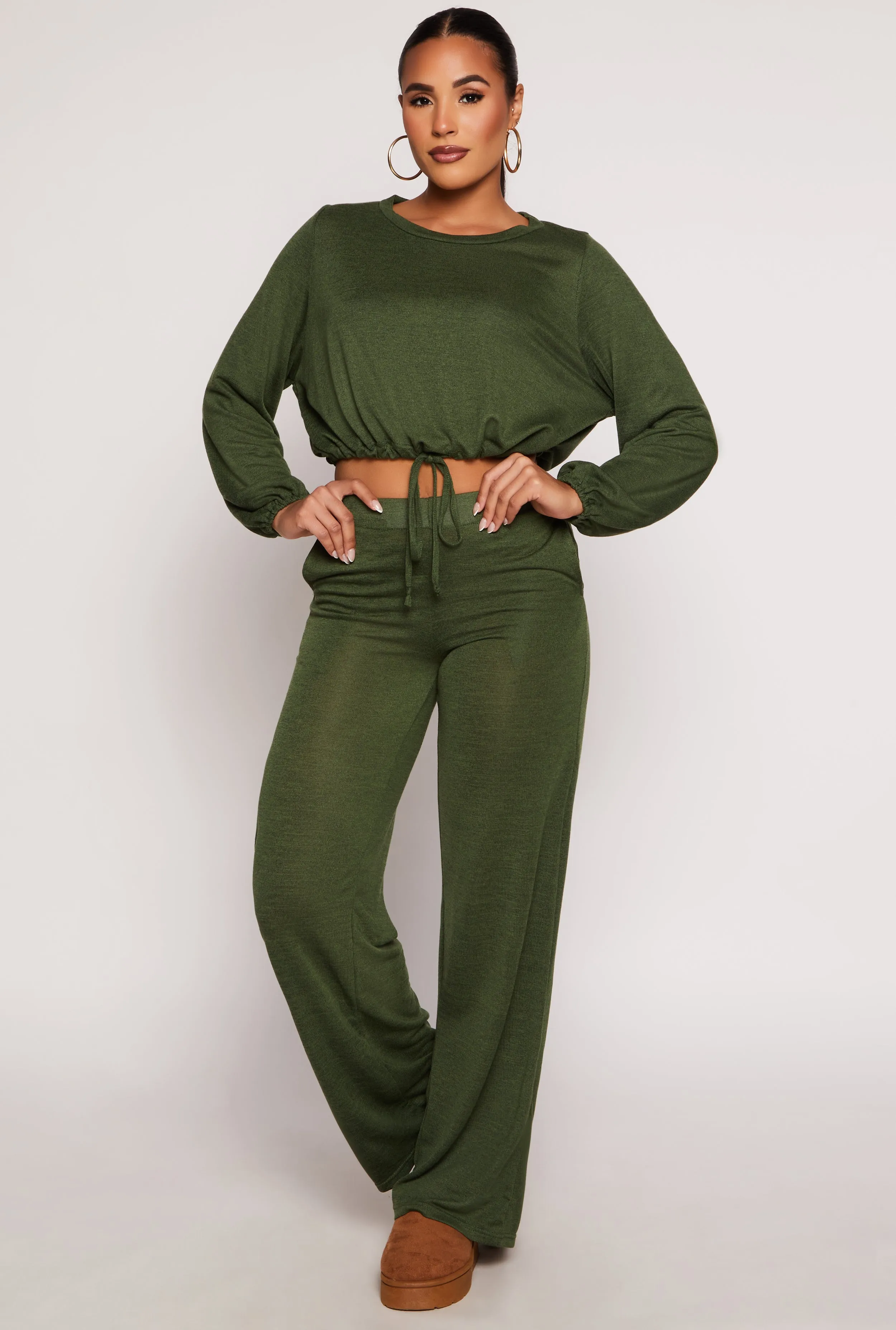 Daisy Brushed Knit Wide Leg Pants sold by Rainbow