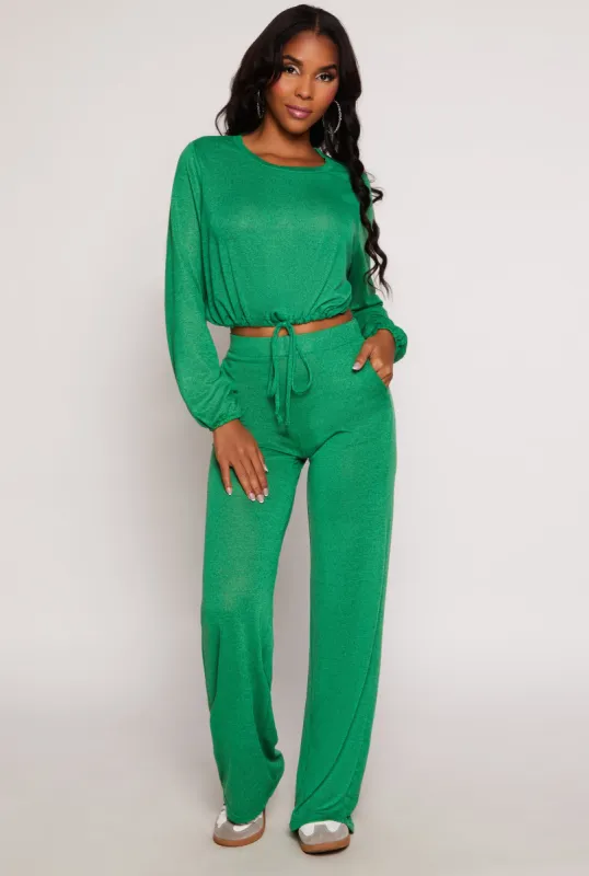 Daisy Brushed Knit Wide Leg Pants sold by Rainbow