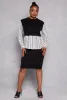 Plus Size Striped Sweater Vest Blouse sold by Rainbow
