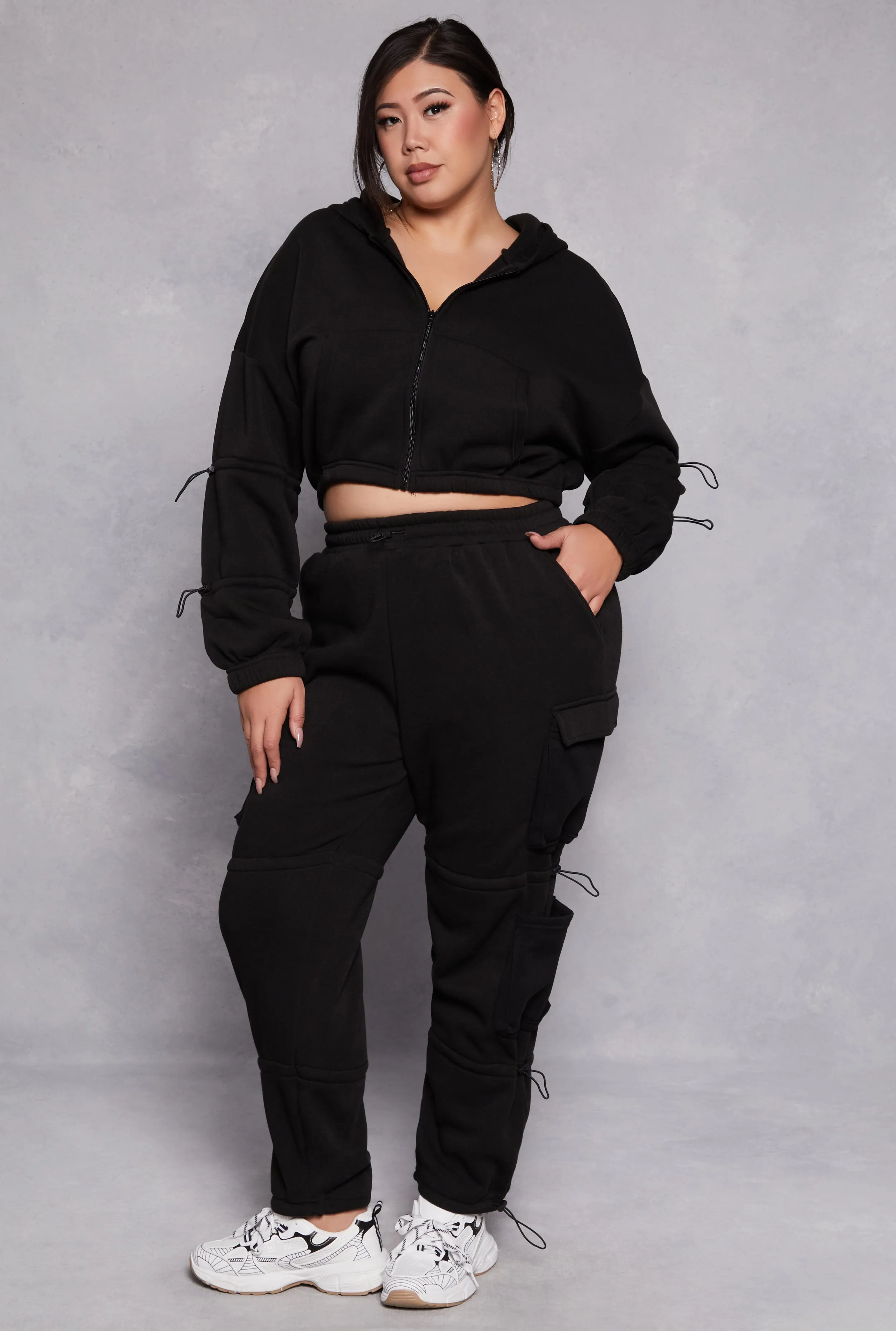 Plus Size Toggle Drawstring Detail Sweatpants sold by Rainbow