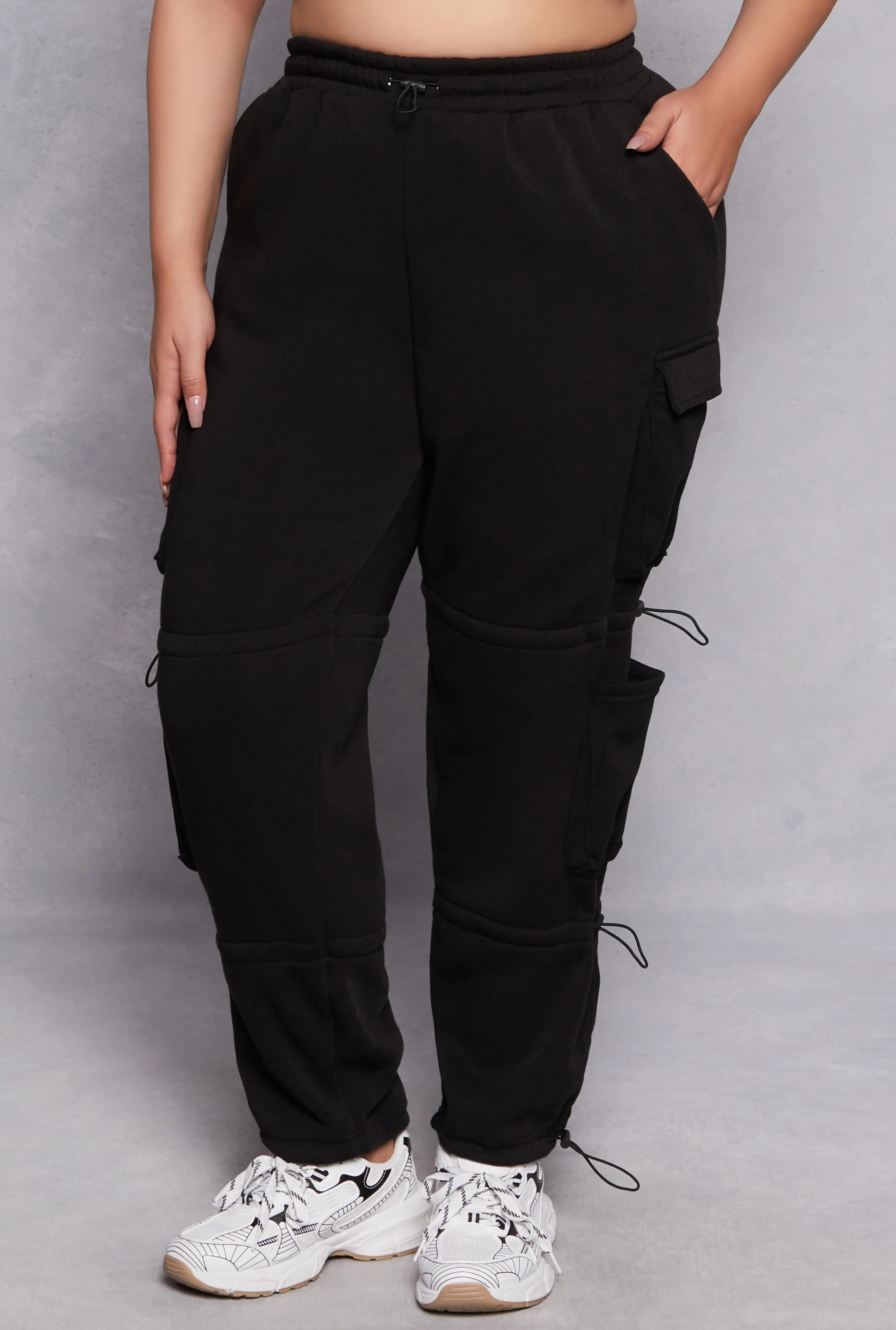 Plus Size Toggle Drawstring Detail Sweatpants sold by Rainbow product image thumbnail 2