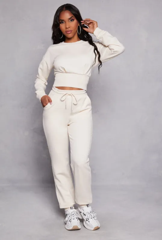 High Waist Drawstring Pocket Joggers sold by Rainbow