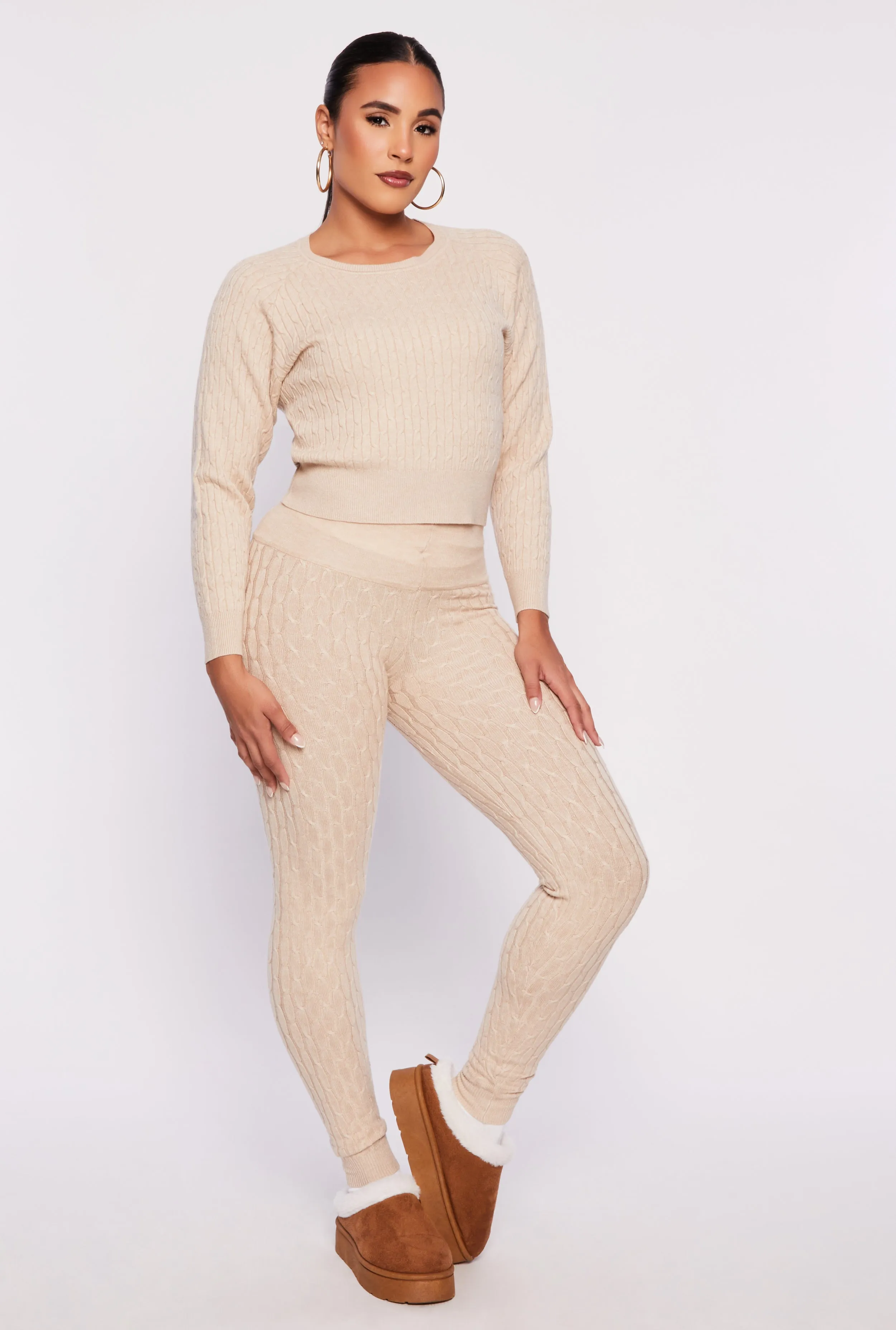Daisy Cable Knit Cropped Sweater sold by Rainbow product image thumbnail 2