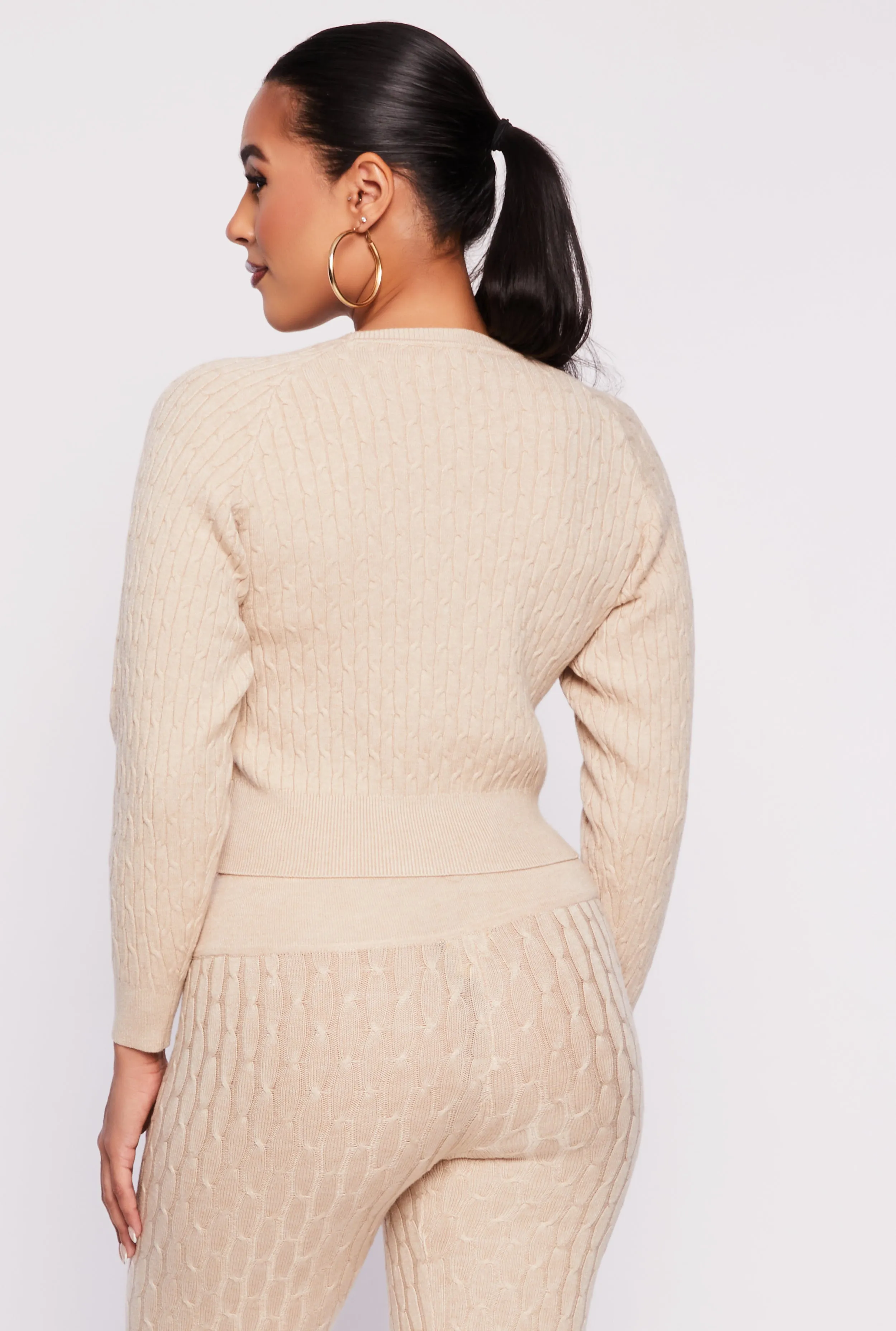 Daisy Cable Knit Cropped Sweater sold by Rainbow product image thumbnail 3