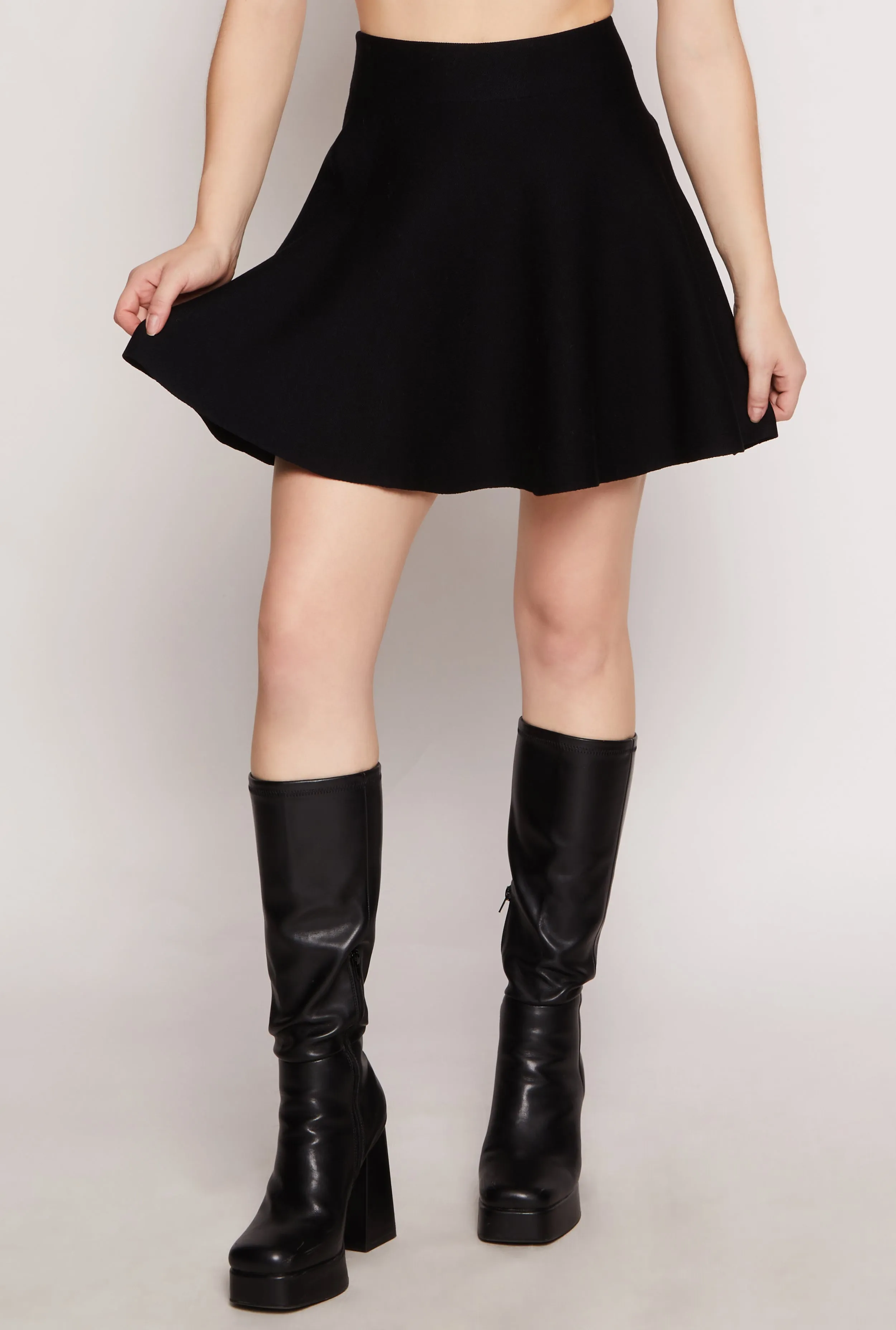 Pull On High Waisted Skater Skirt sold by Rainbow product image thumbnail 2
