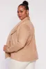 Plus Size Faux Suede Open Front Blazer sold by Rainbow