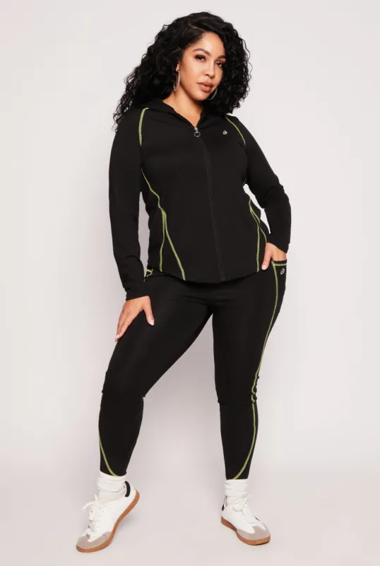 Plus Size Decorative Stitch Pocket Leggings sold by Rainbow