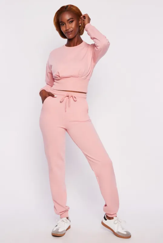 High Waist Drawstring Pocket Joggers sold by Rainbow