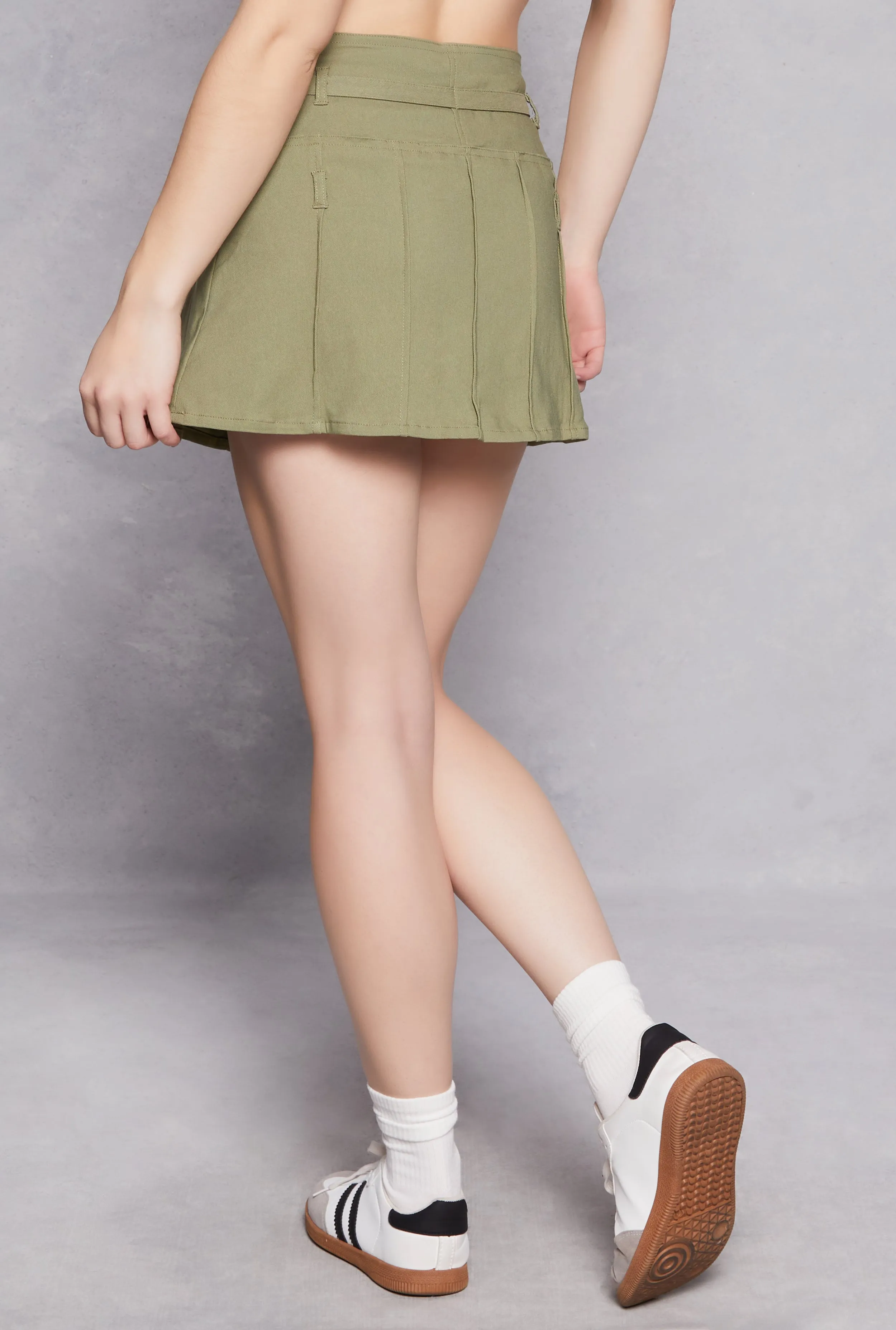 Haute Monde Belted Front Pleated Skirt sold by Rainbow product image thumbnail 3