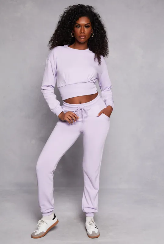 High Waist Drawstring Pocket Joggers sold by Rainbow
