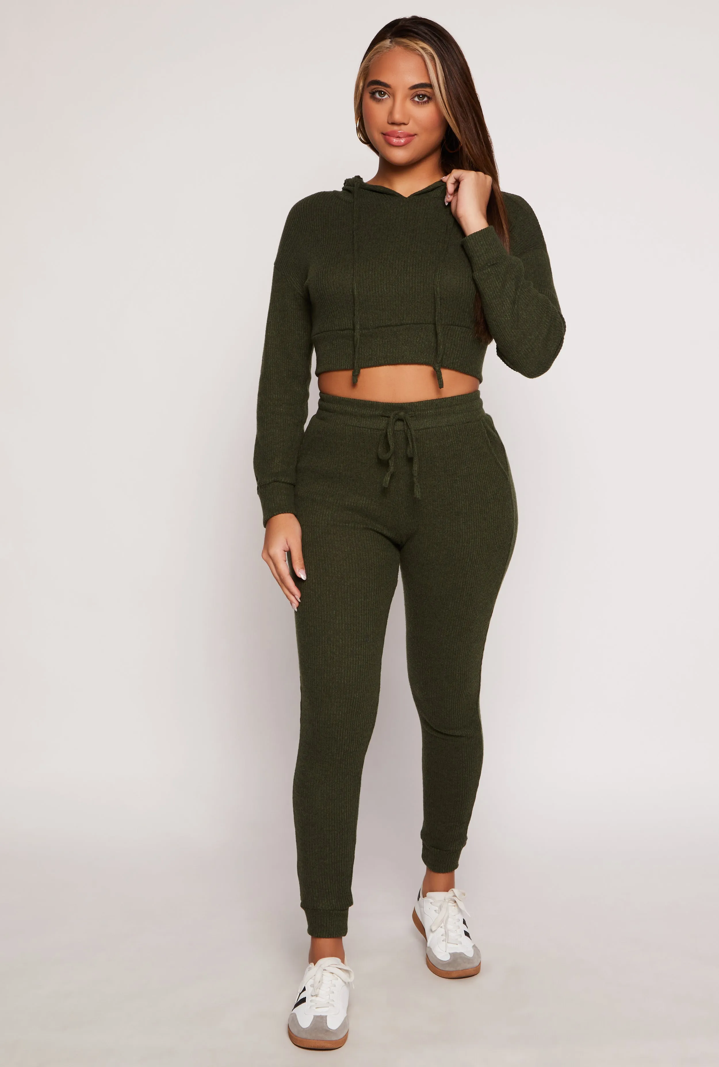 Daisy Drawstring Hooded Crop Top sold by Rainbow product image thumbnail 2