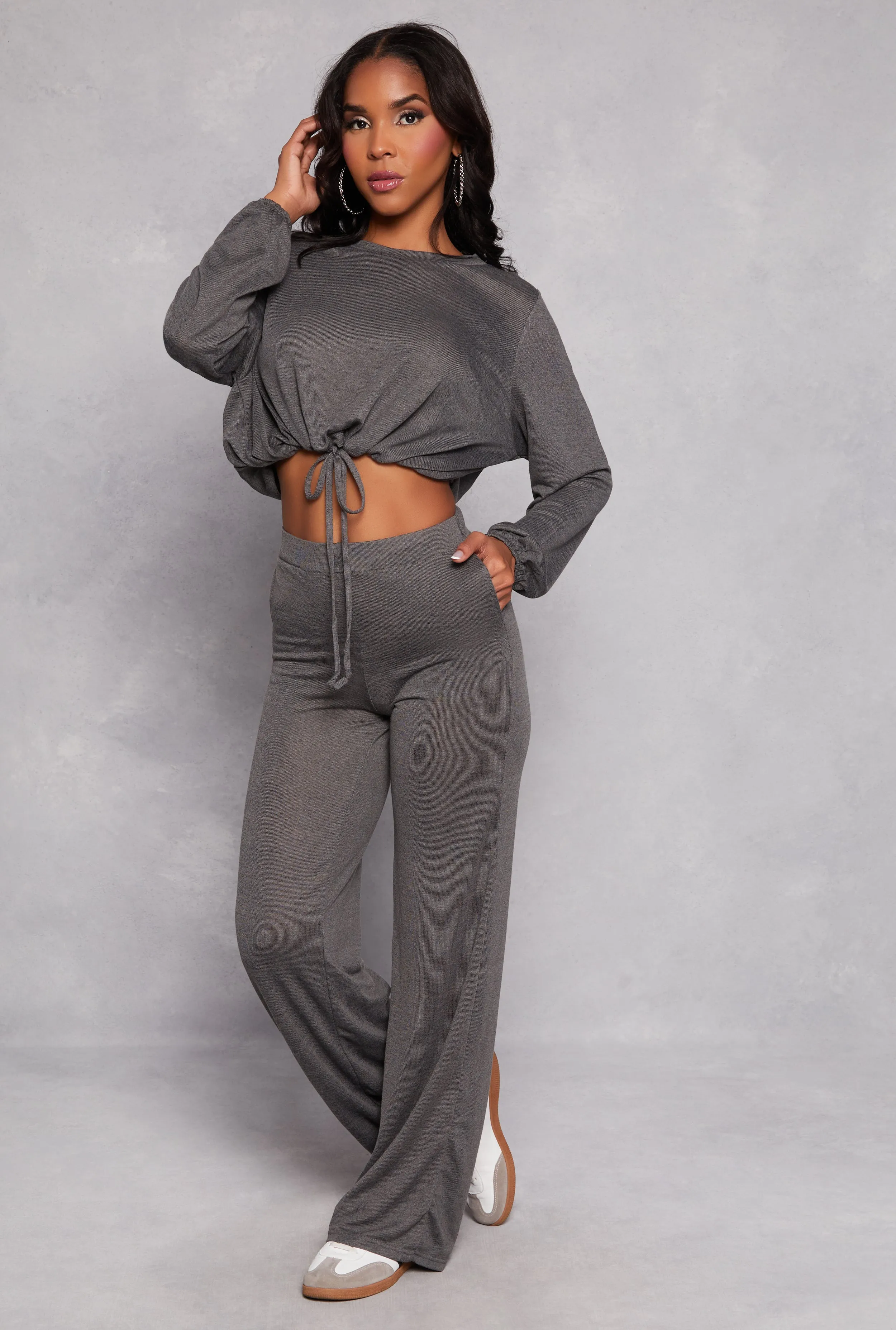 Daisy Brushed Knit Wide Leg Pants sold by Rainbow