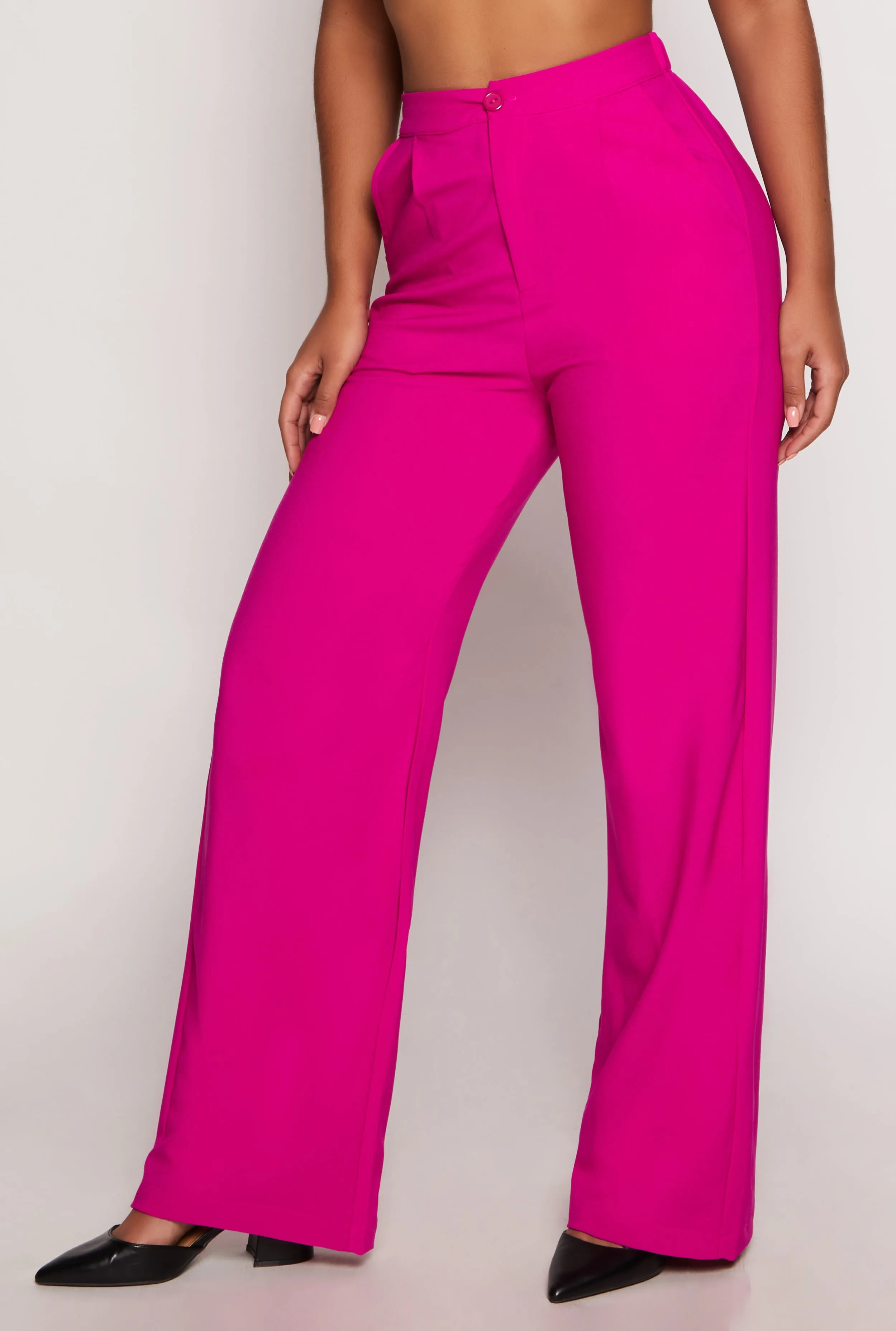 Pleated High Waisted Wide Leg Pants sold by Rainbow product image thumbnail 2