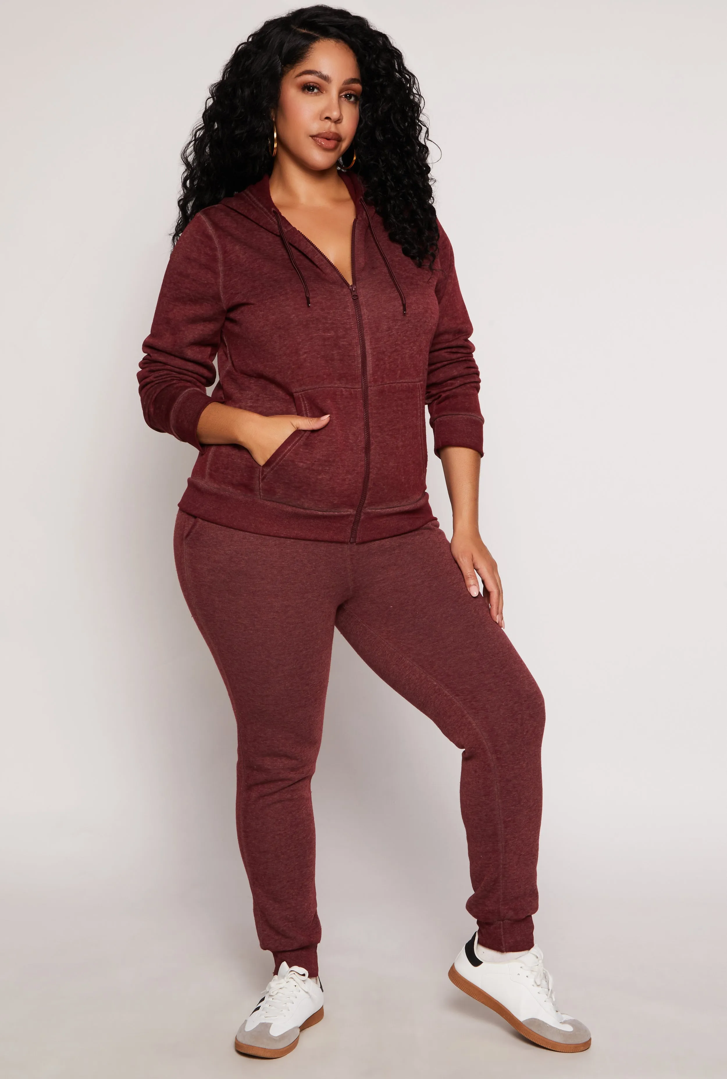 Plus Size Fleece High Waisted Joggers sold by Rainbow