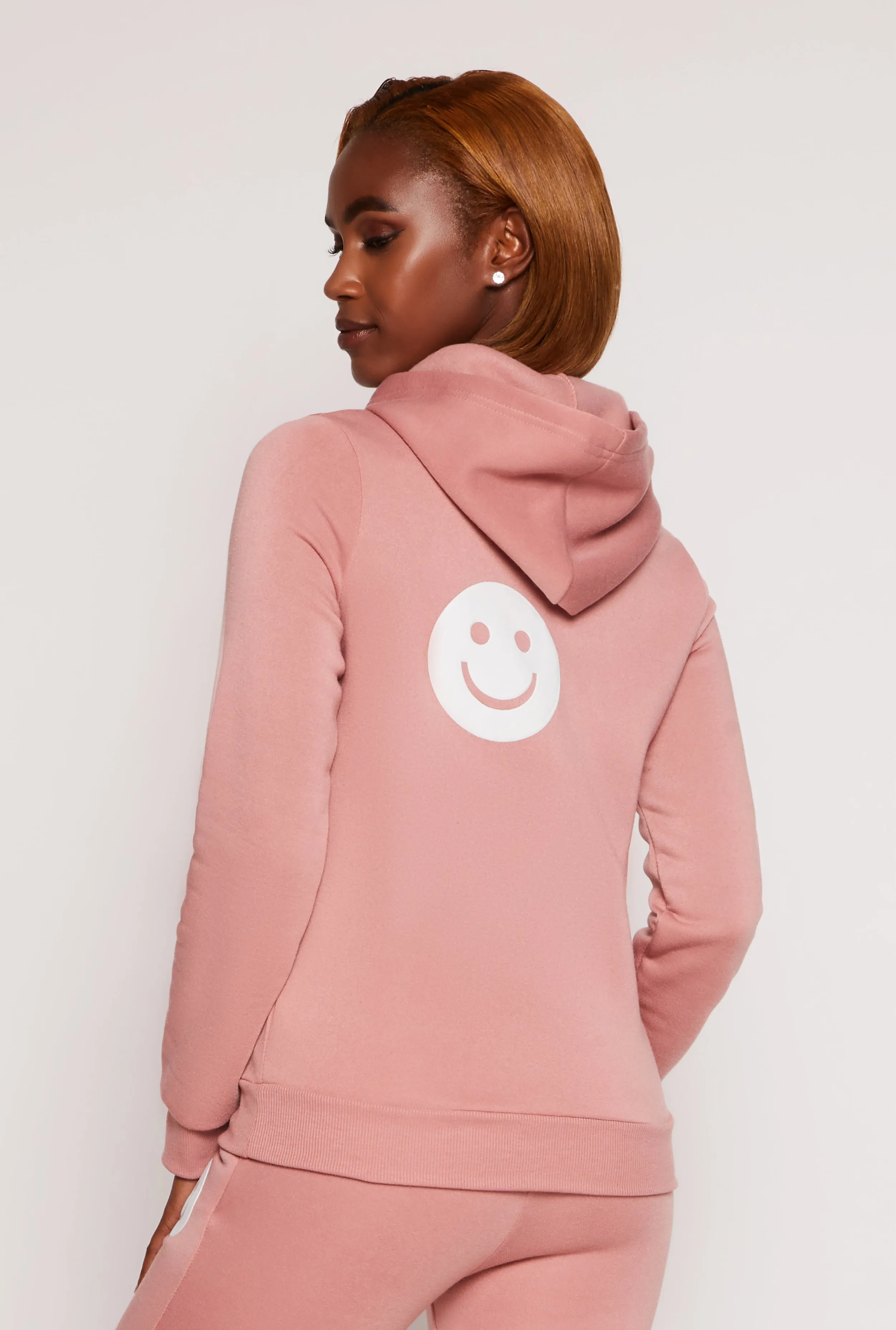 Fleece Smile To Be Happy Pullover Hoodie sold by Rainbow product image thumbnail 3