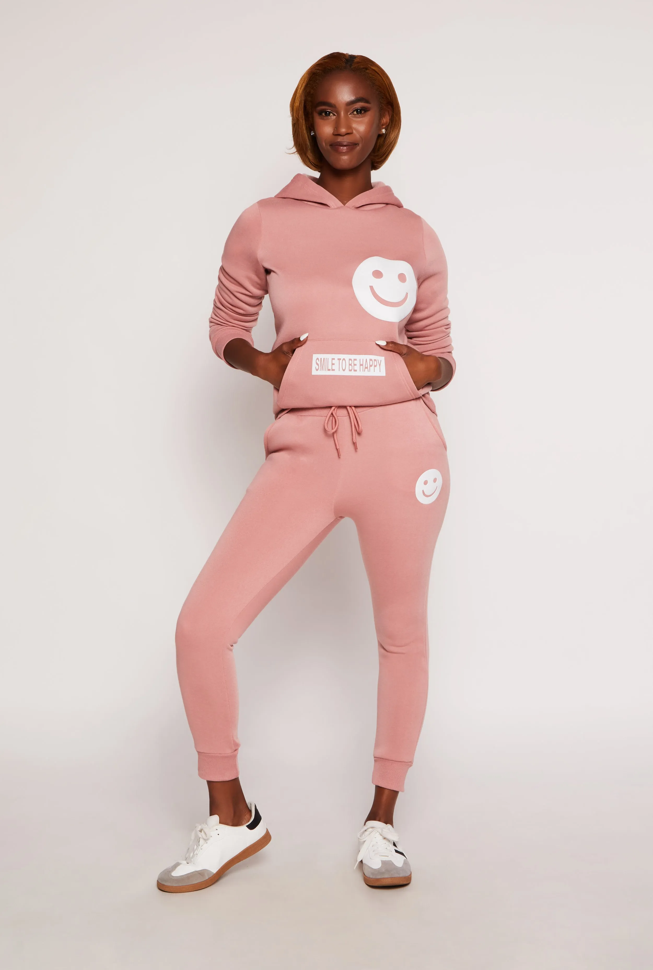 Fleece Smile To Be Happy Pullover Hoodie sold by Rainbow product image thumbnail 2