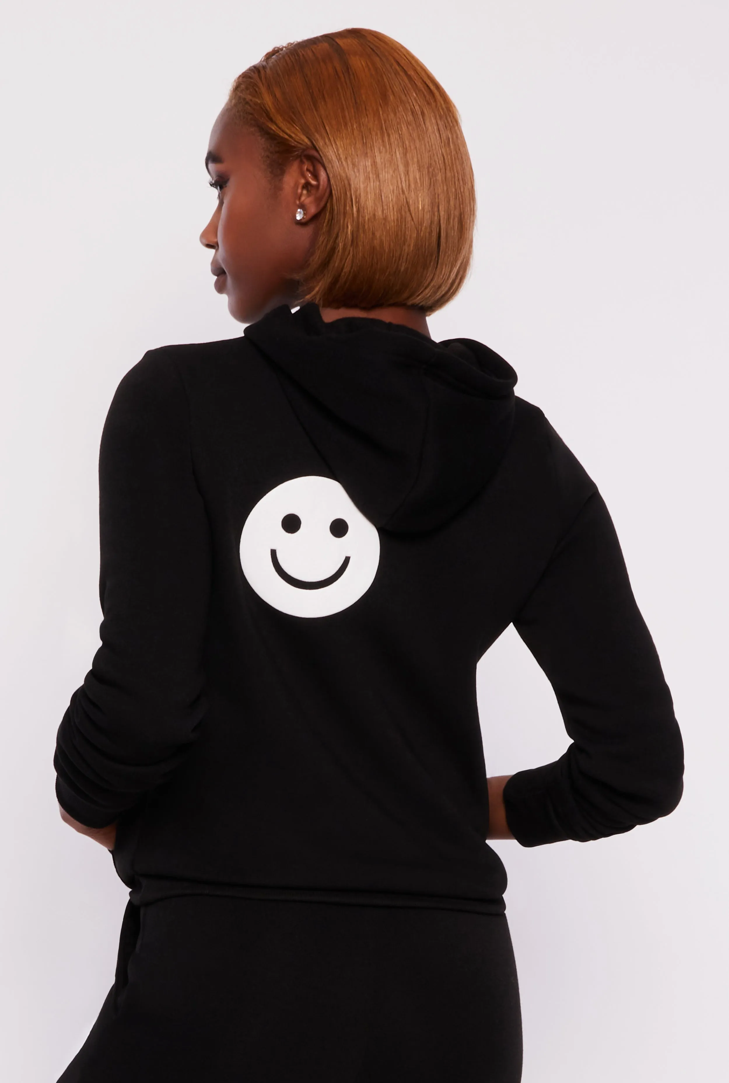 Fleece Smile To Be Happy Pullover Hoodie sold by Rainbow product image thumbnail 3
