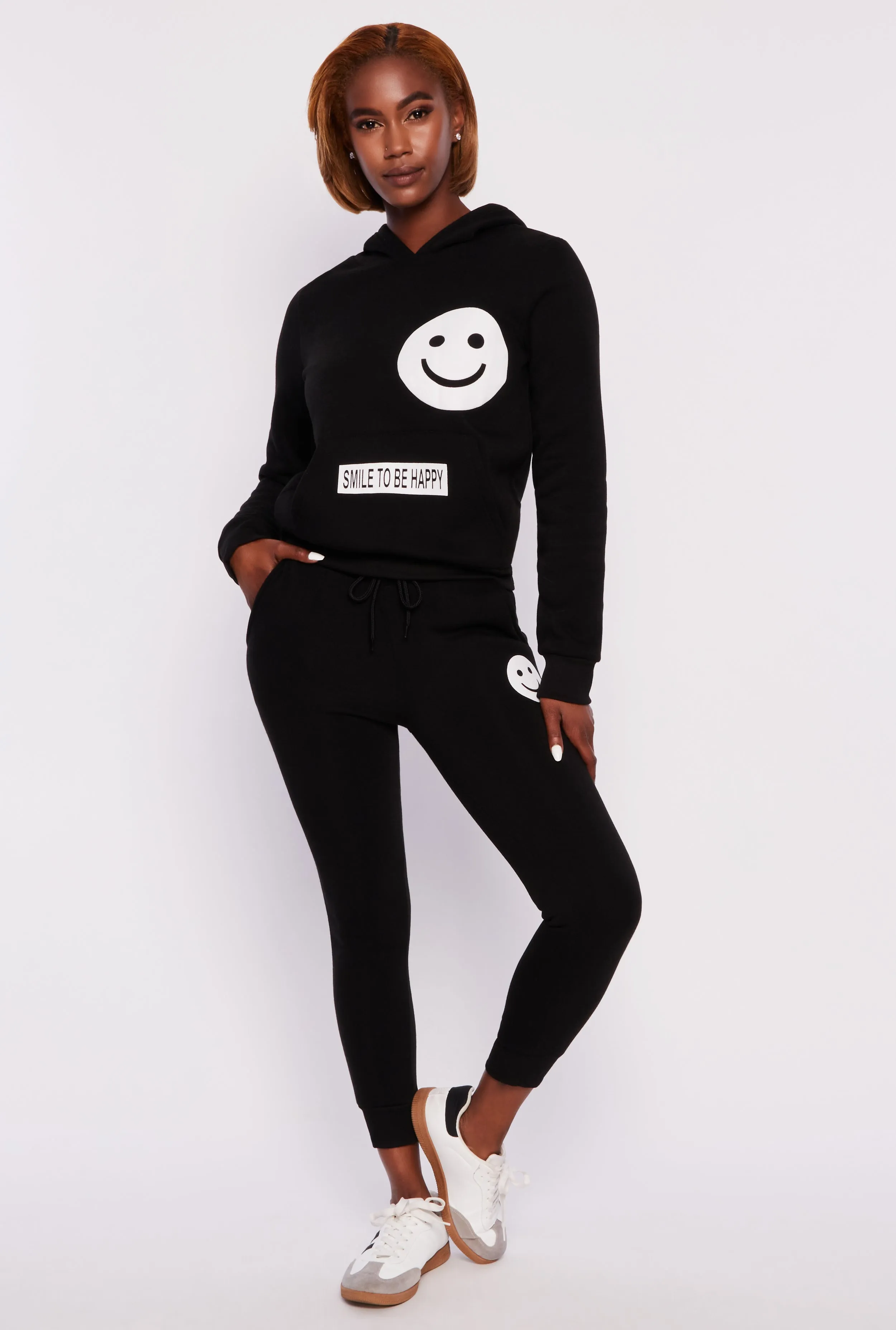 Fleece Smile To Be Happy Pullover Hoodie sold by Rainbow product image thumbnail 2