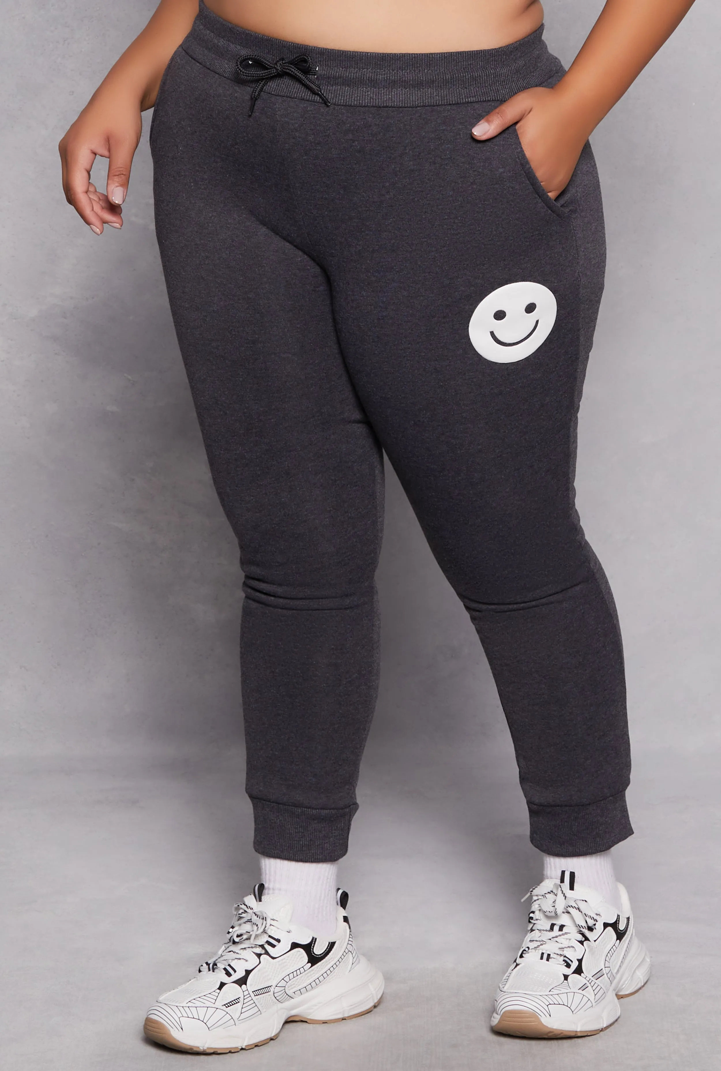 Plus Size Smile Face Graphic Joggers sold by Rainbow product image thumbnail 2