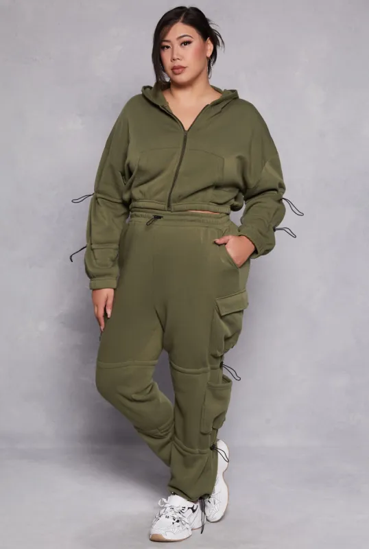 Plus Size Toggle Drawstring Detail Sweatpants sold by Rainbow