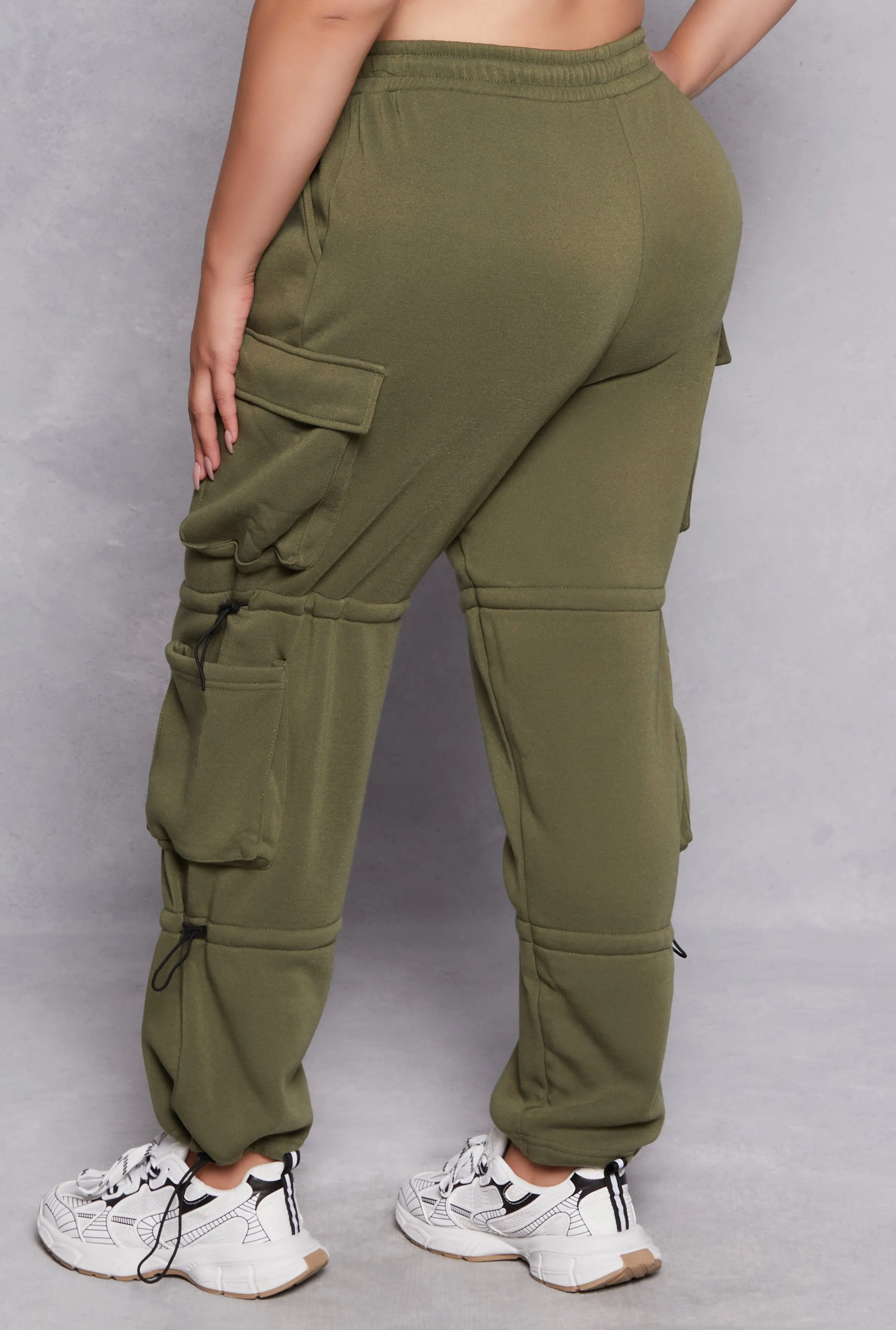 Plus Size Toggle Drawstring Detail Sweatpants sold by Rainbow product image thumbnail 3