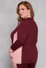 Plus Size Color Blocked Mock Neck Track Jacket sold by Rainbow