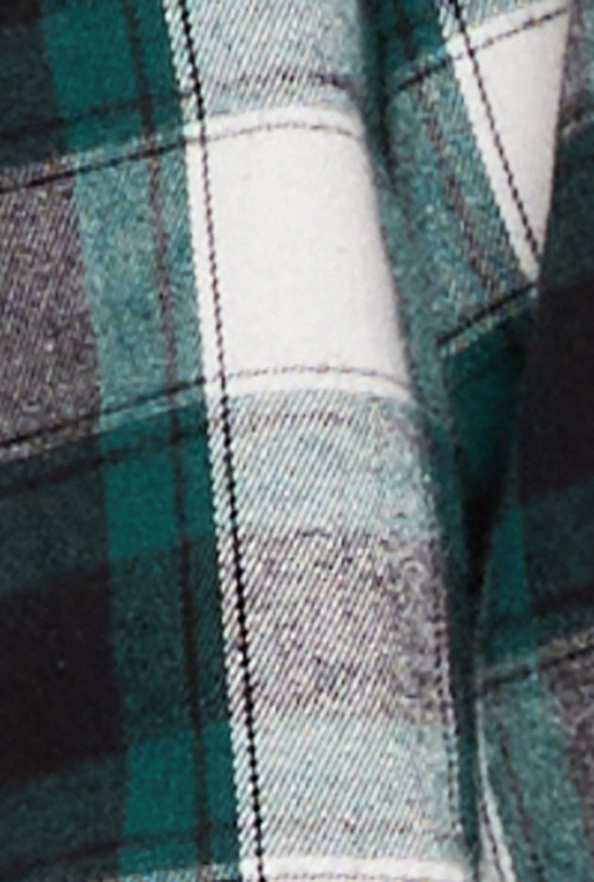 Plus Size Plaid Flannel Button Front Shacket sold by Rainbow product image thumbnail 4