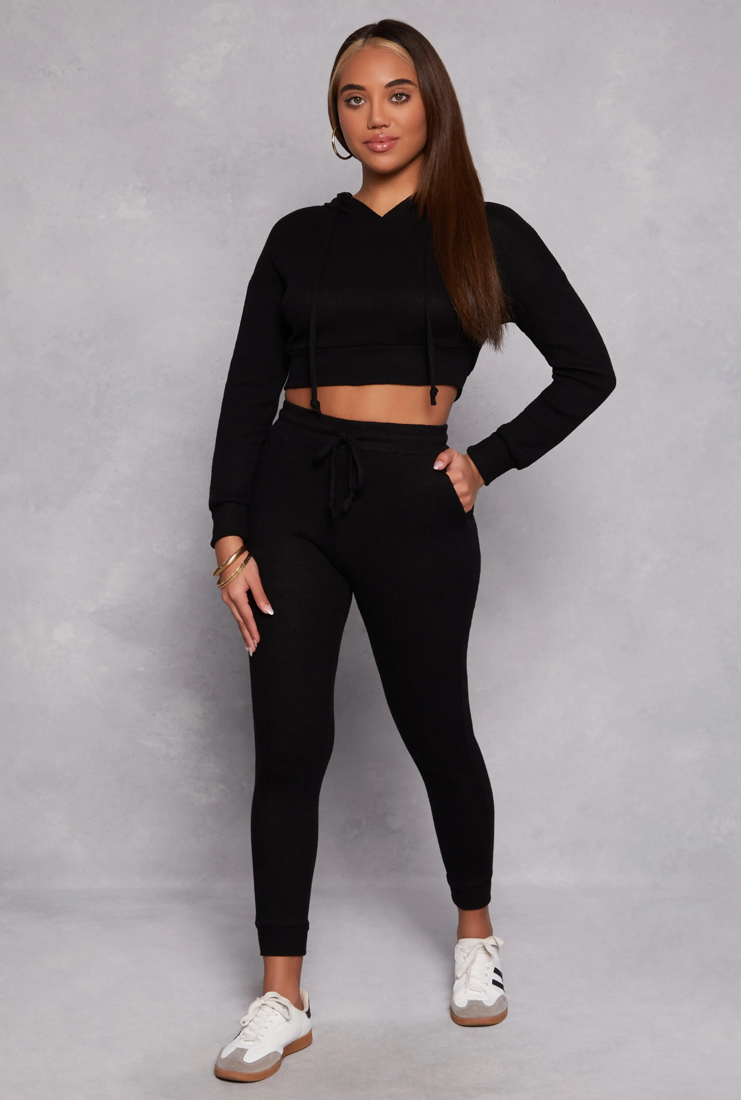 Daisy Drawstring Hooded Crop Top sold by Rainbow product image thumbnail 2