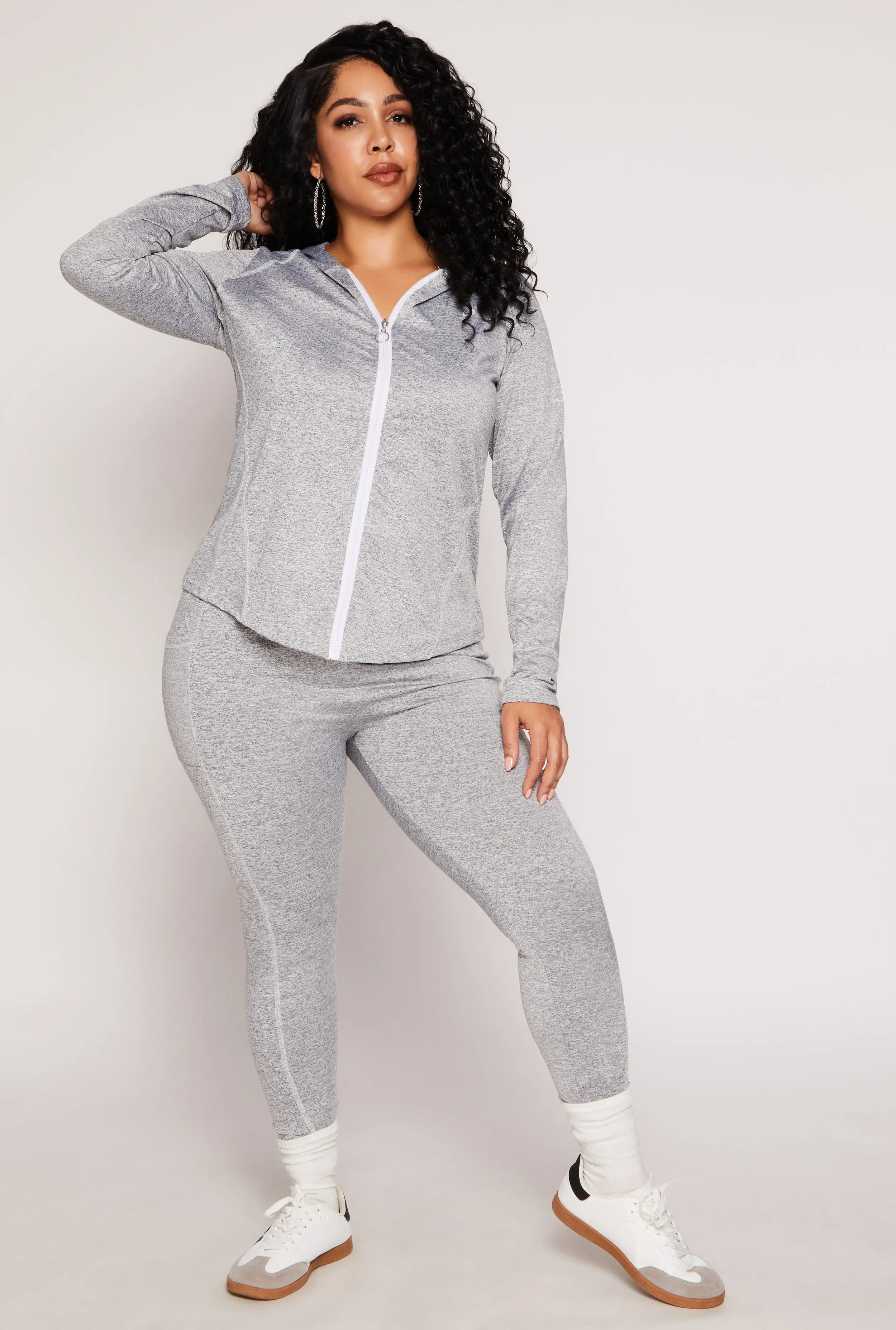 Plus Size Decorative Stitch Pocket Leggings sold by Rainbow