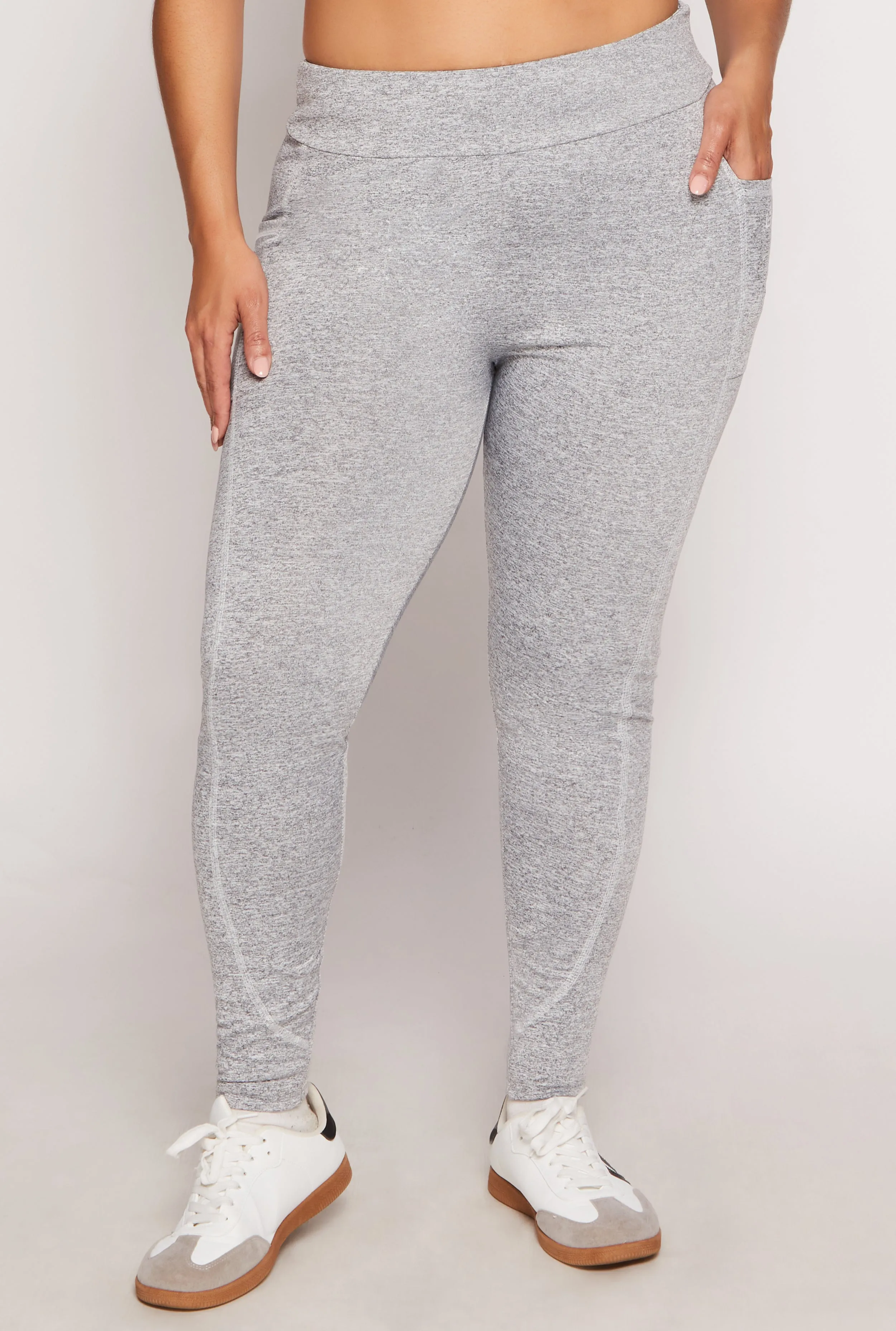 Plus Size Decorative Stitch Pocket Leggings sold by Rainbow product image thumbnail 2