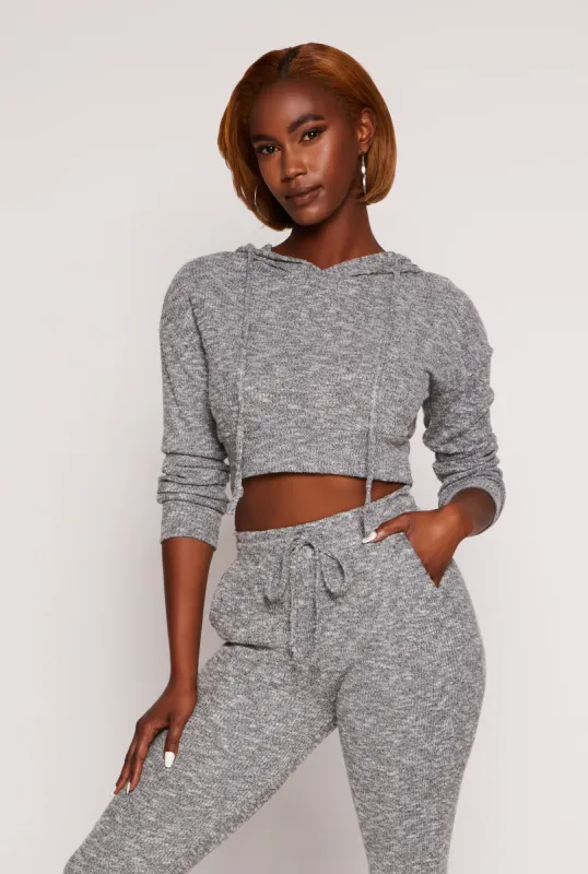 Daisy Drawstring Hooded Crop Top sold by Rainbow