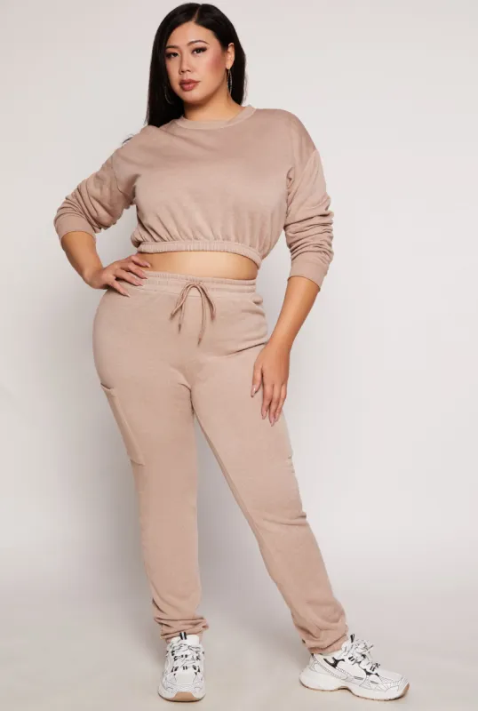 Plus Size Fleece Drawstring Sweatpants sold by Rainbow