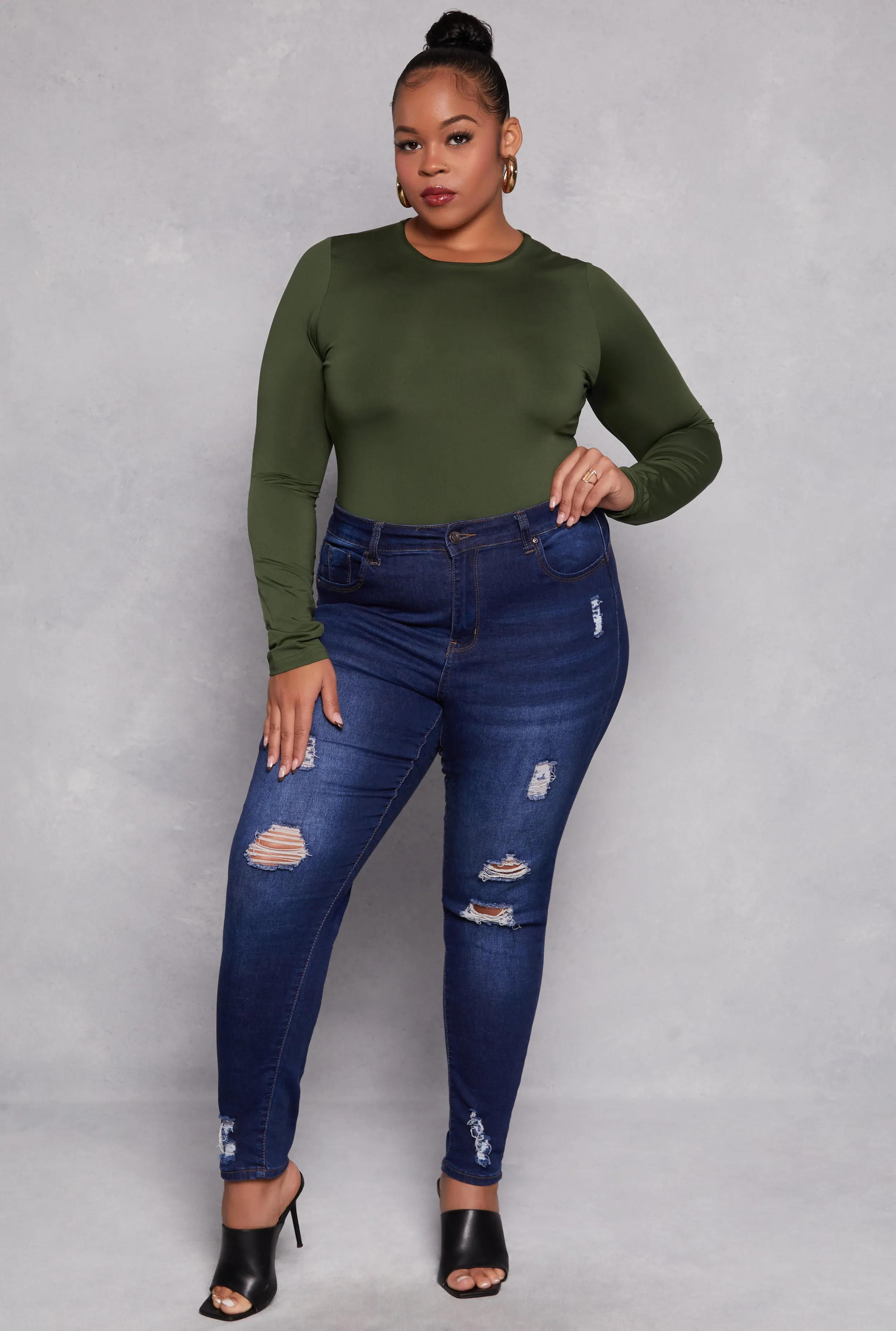 Plus Size Daisy Double Layer Bodysuit sold by Rainbow product image thumbnail 2