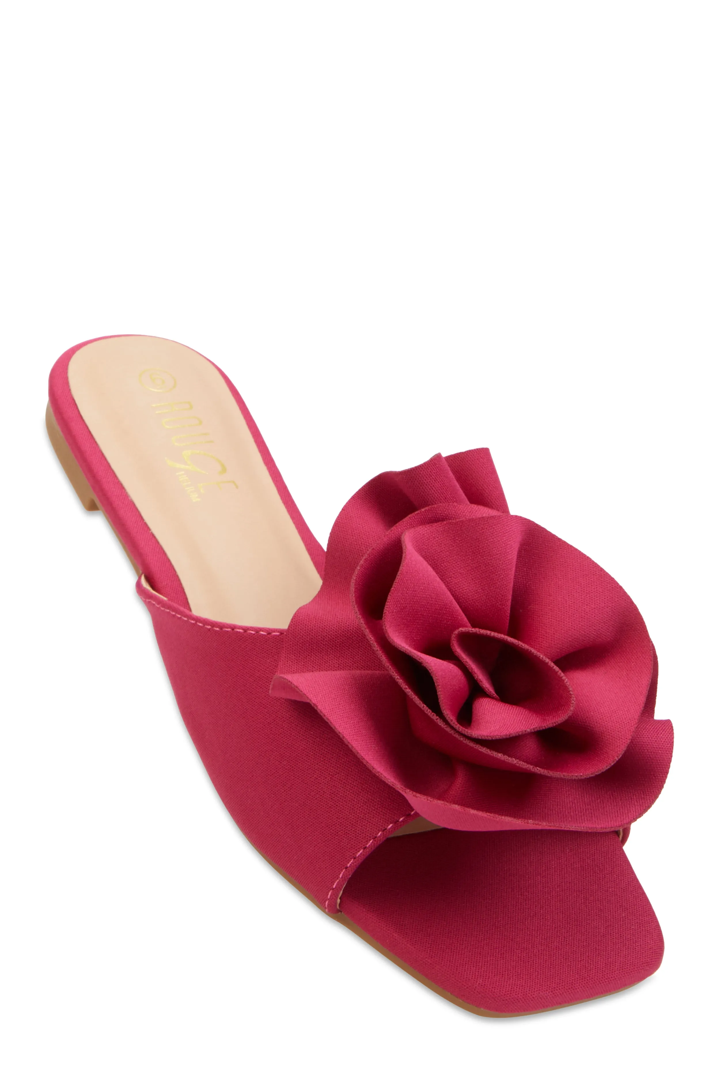 Rose Band Square Toe Slide Sandals sold by Rainbow