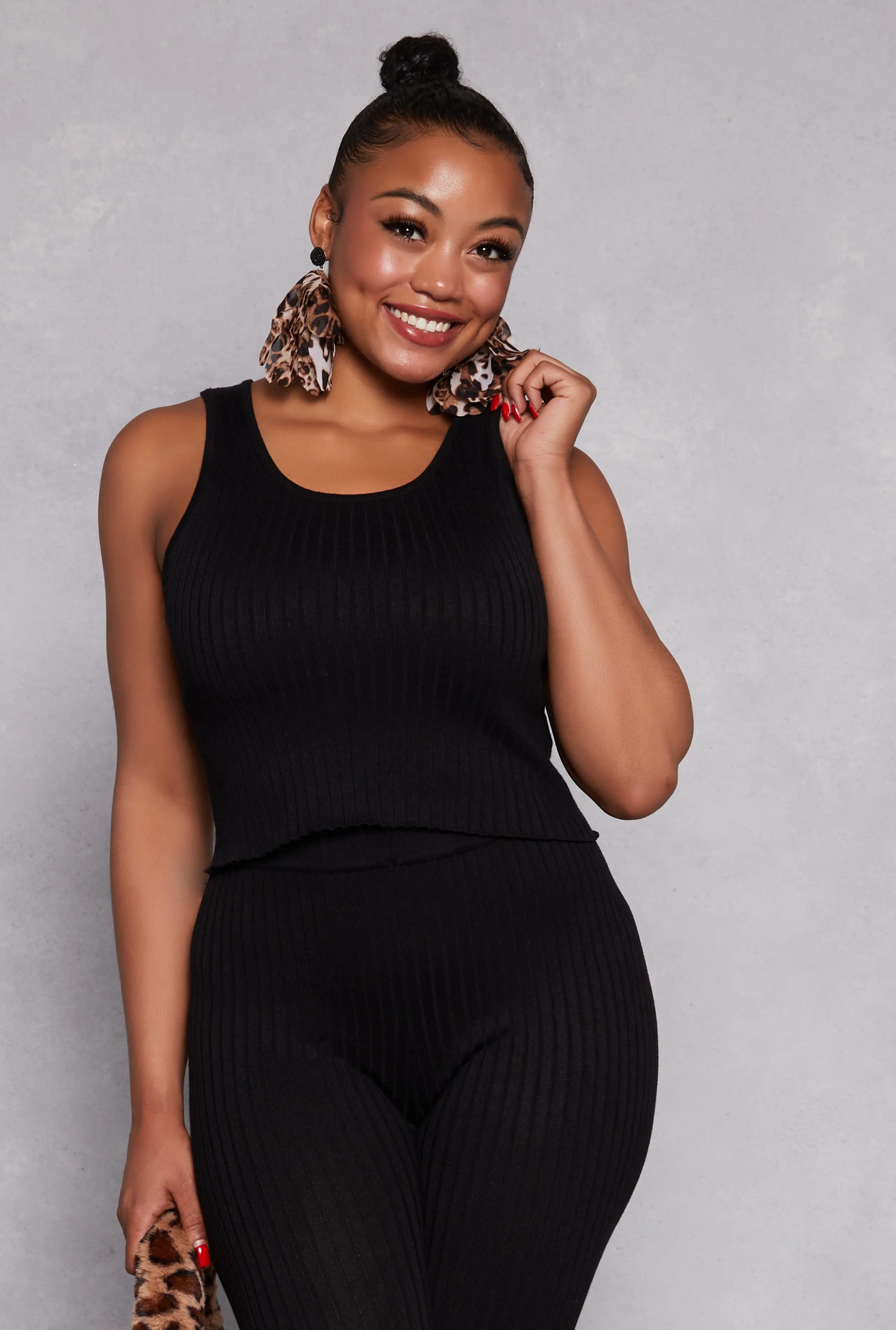 Plus Size Daisy Ribbed Knit Tank Top sold by Rainbow