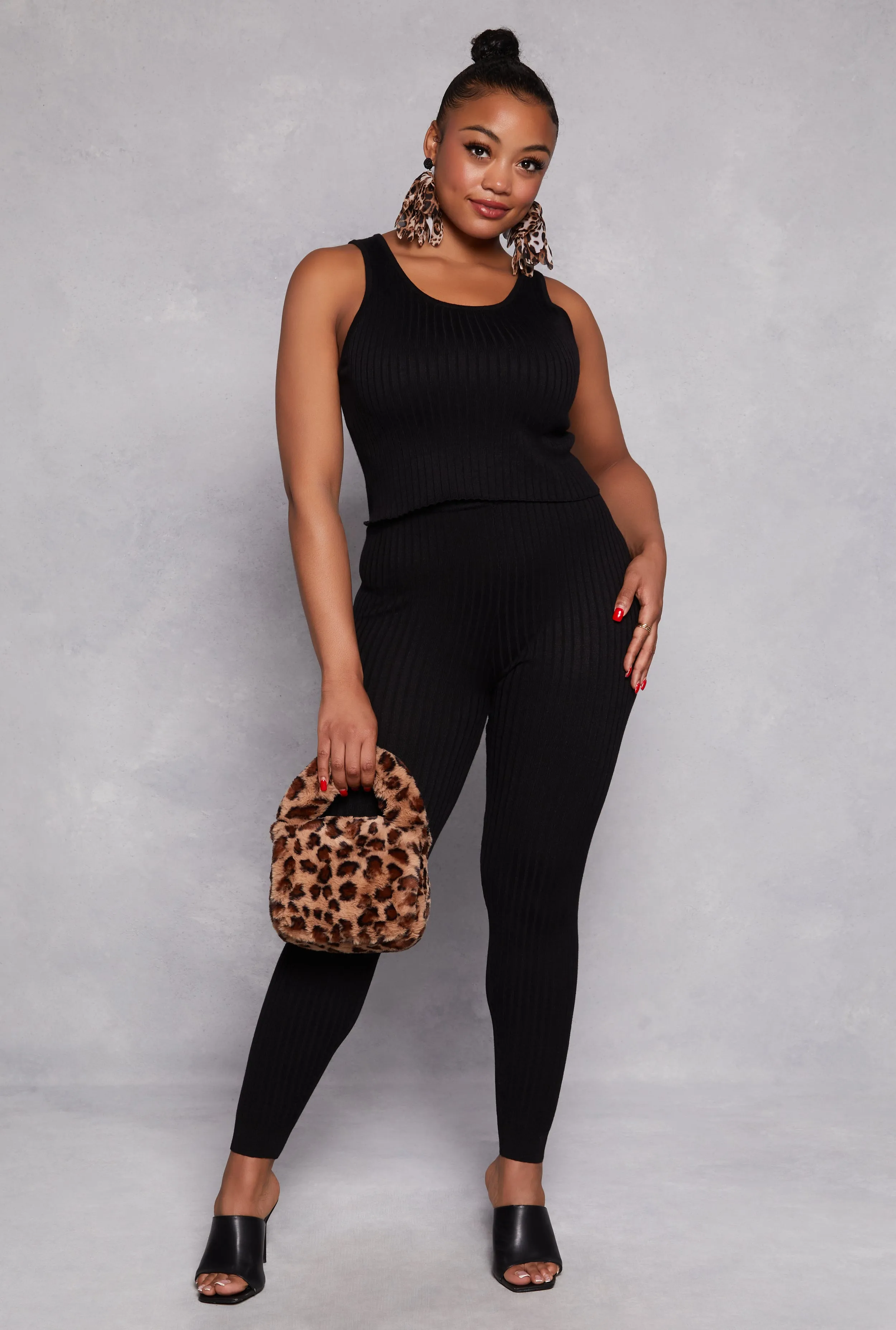 Plus Size Daisy Ribbed Knit Tank Top sold by Rainbow product image thumbnail 2