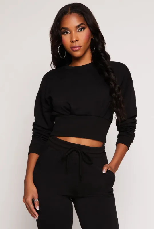 Crew Neck Cropped Sweatshirt sold by Rainbow