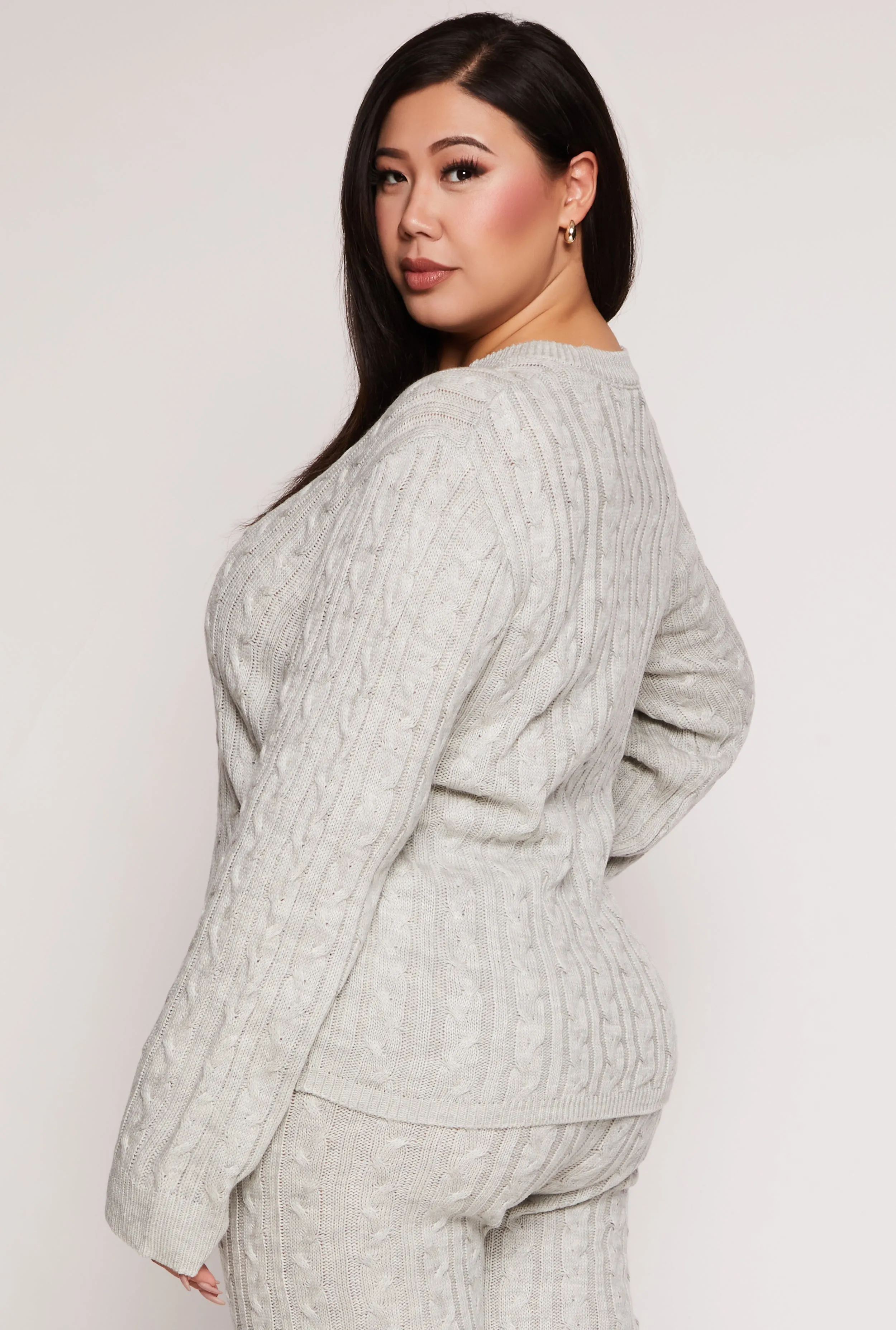 Plus Size Cable Knit Sweater sold by Rainbow product image thumbnail 3