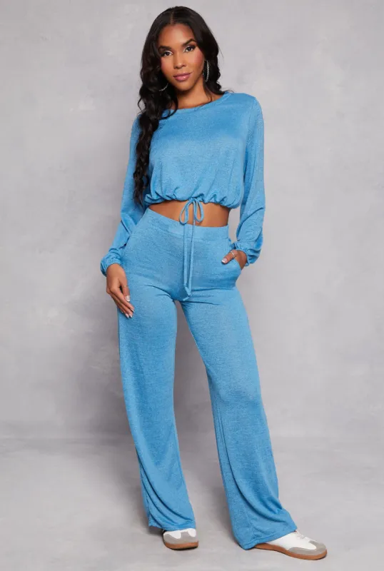 Daisy Brushed Knit Wide Leg Pants sold by Rainbow