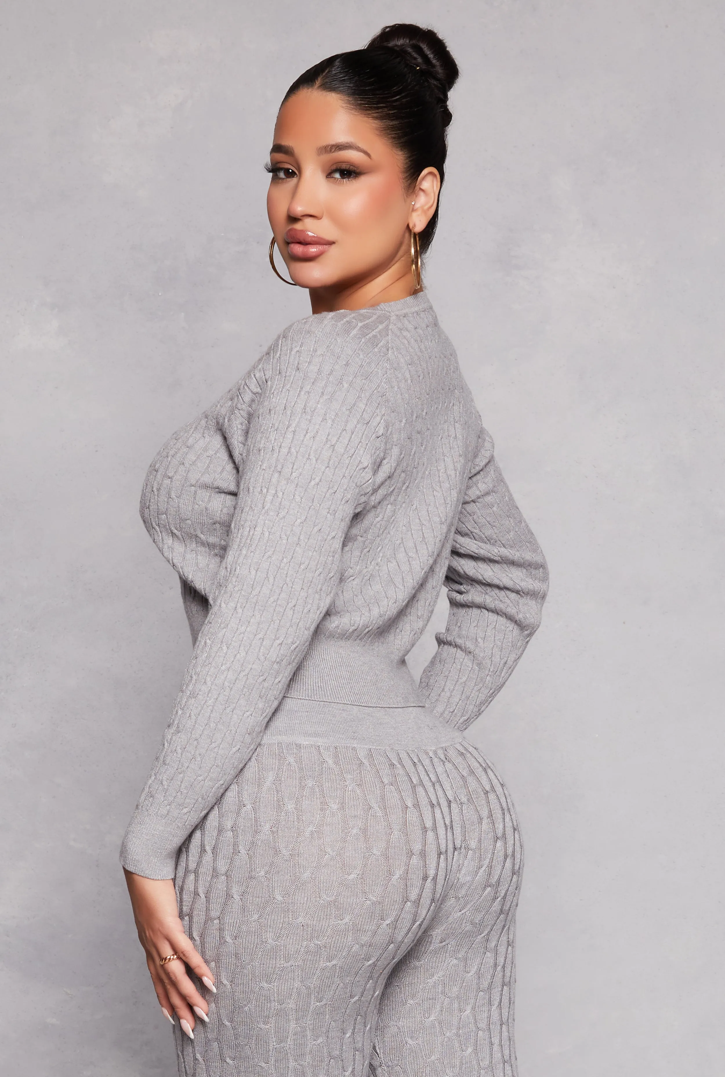 Daisy Cable Knit Cropped Sweater sold by Rainbow product image thumbnail 3