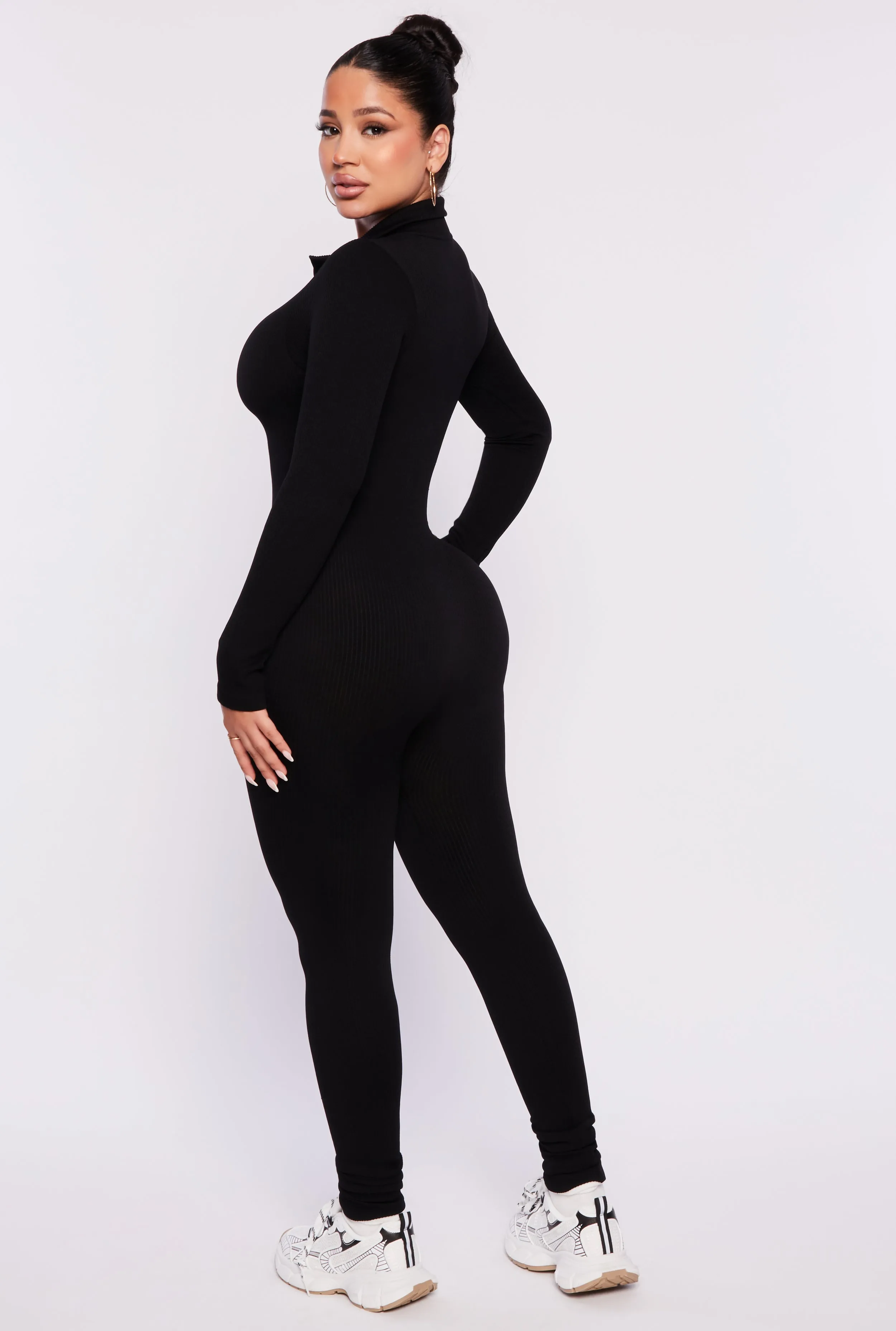 Seamless Collared Half Zip Catsuit sold by Rainbow product image thumbnail 3