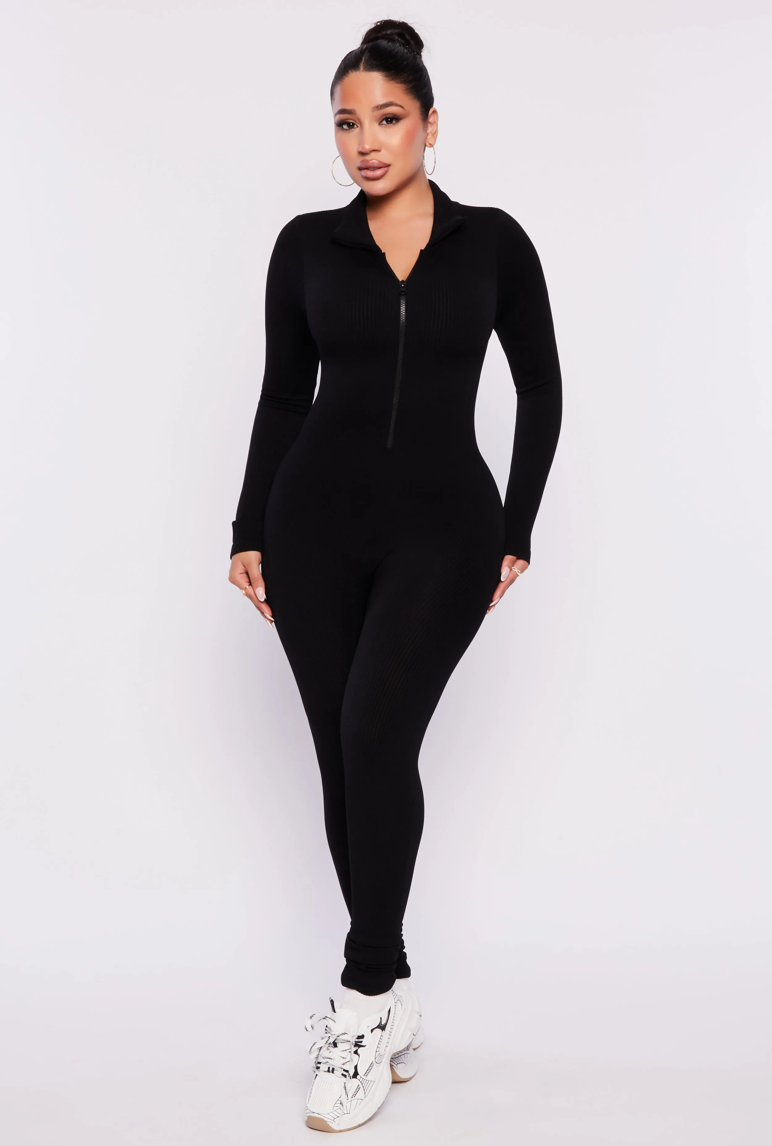 Seamless Collared Half Zip Catsuit sold by Rainbow product image thumbnail 2