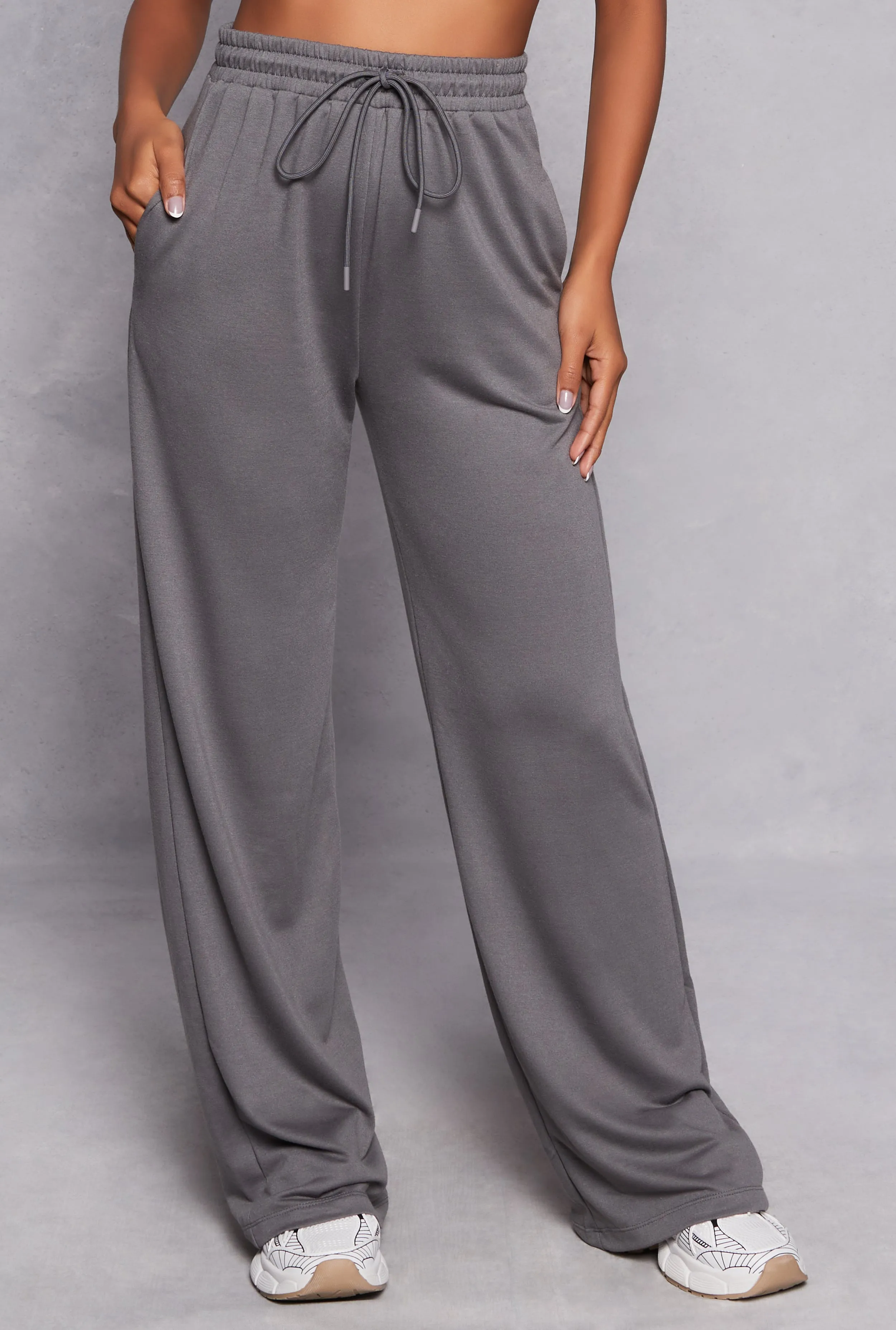 High Waist Drawstring Wide Leg Sweatpants sold by Rainbow product image thumbnail 2