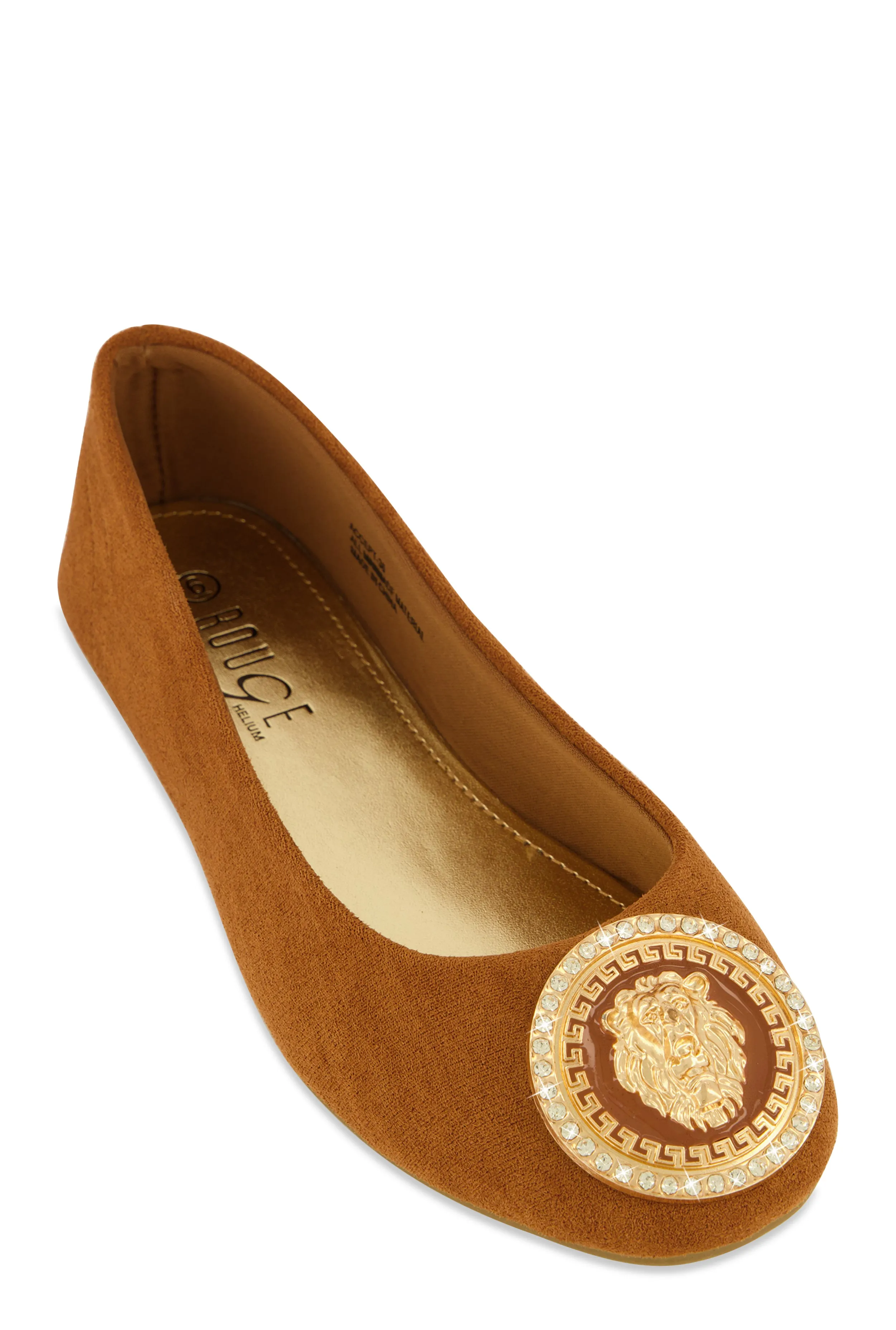 Rhinestone Lion Pendant Ballet Flats sold by Rainbow