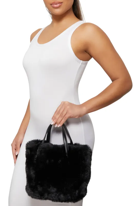 Faux Fur Tote Bag sold by Rainbow