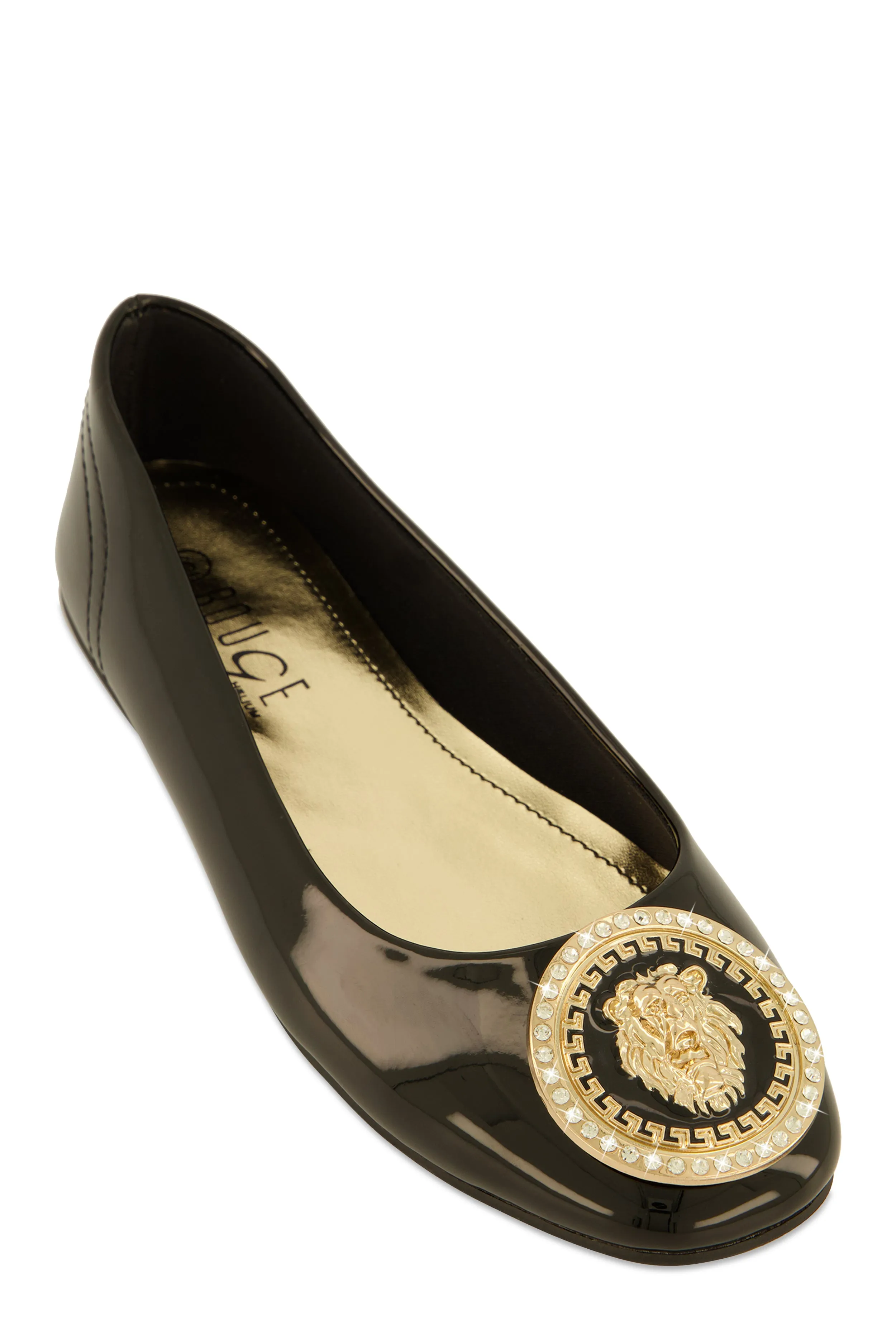 Rhinestone Lion Pendant Ballet Flats sold by Rainbow