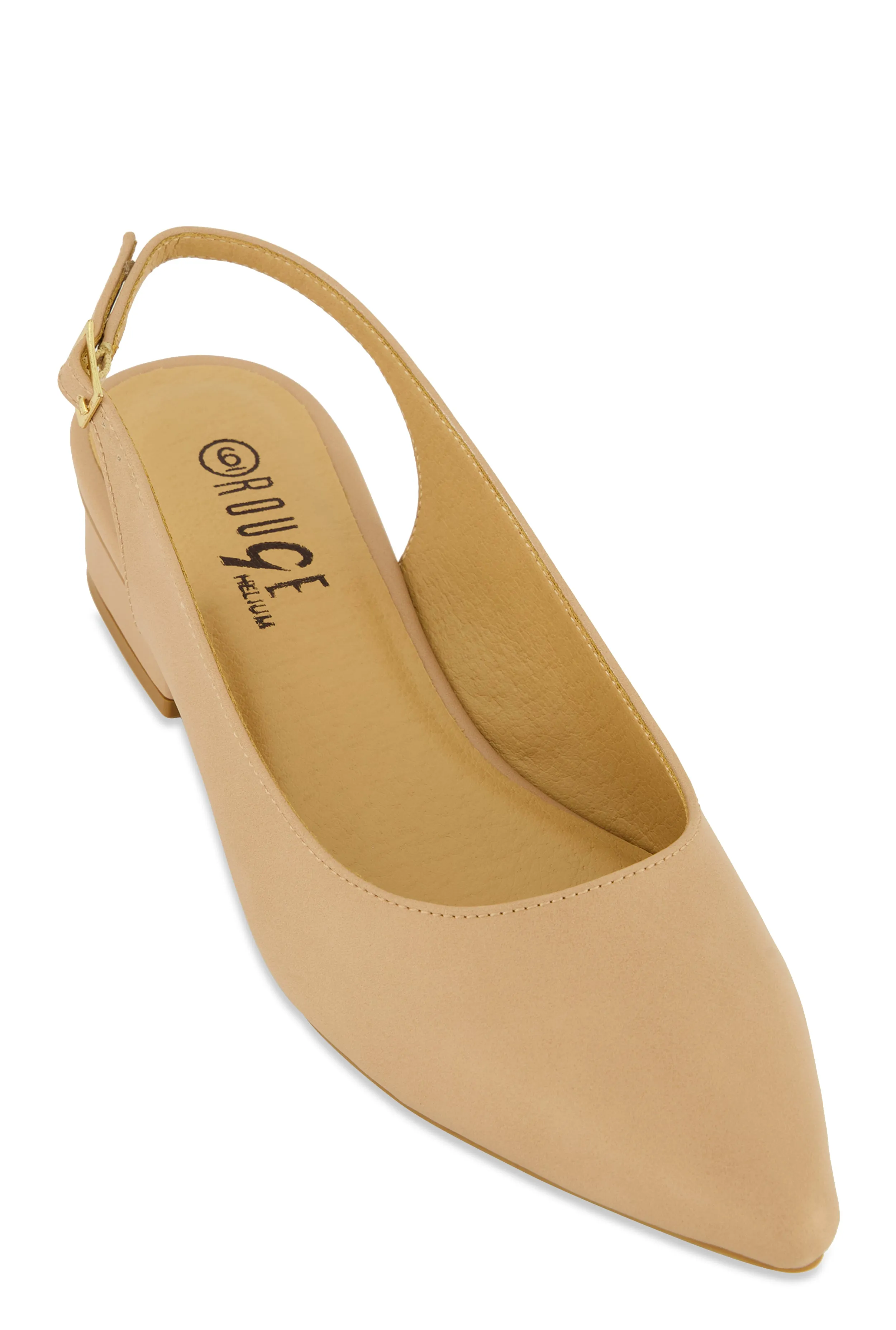 Pointed Toe Buckle Slingback Pumps sold by Rainbow