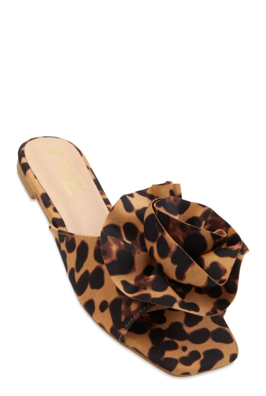 Rose Band Square Toe Slide Sandals sold by Rainbow