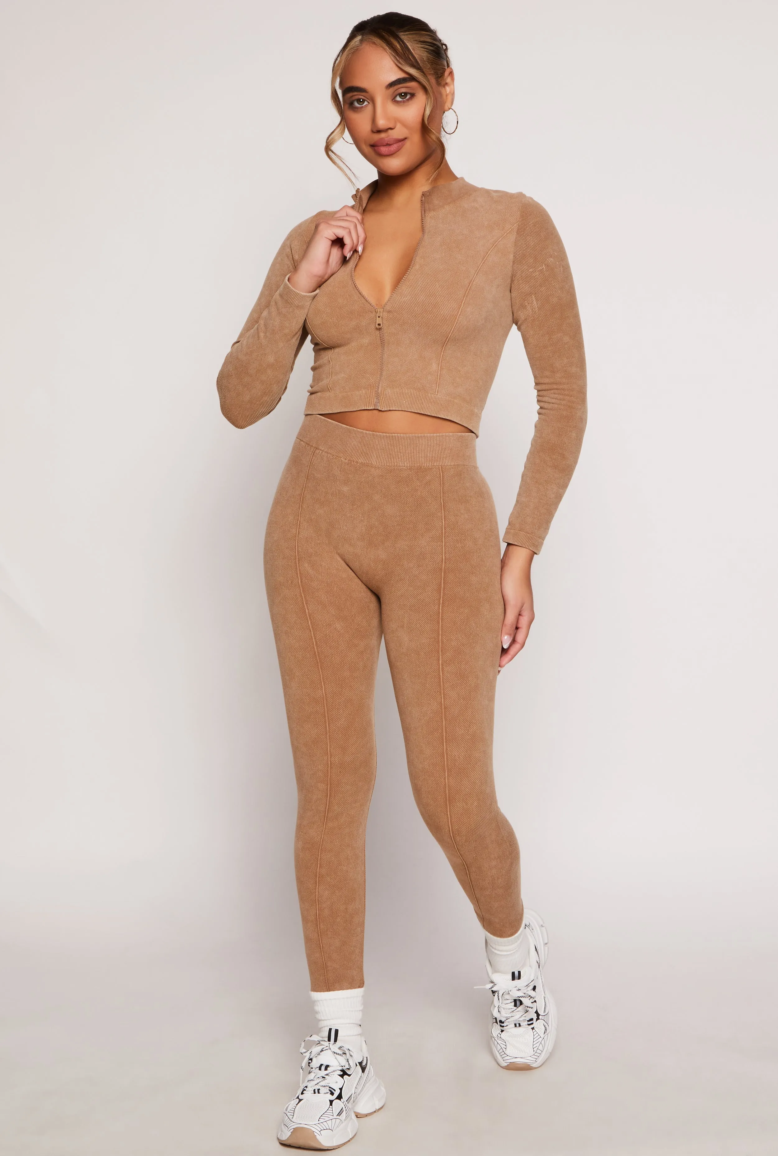 Compression Rib Seamless Zip Front Track Jacket sold by Rainbow product image thumbnail 2